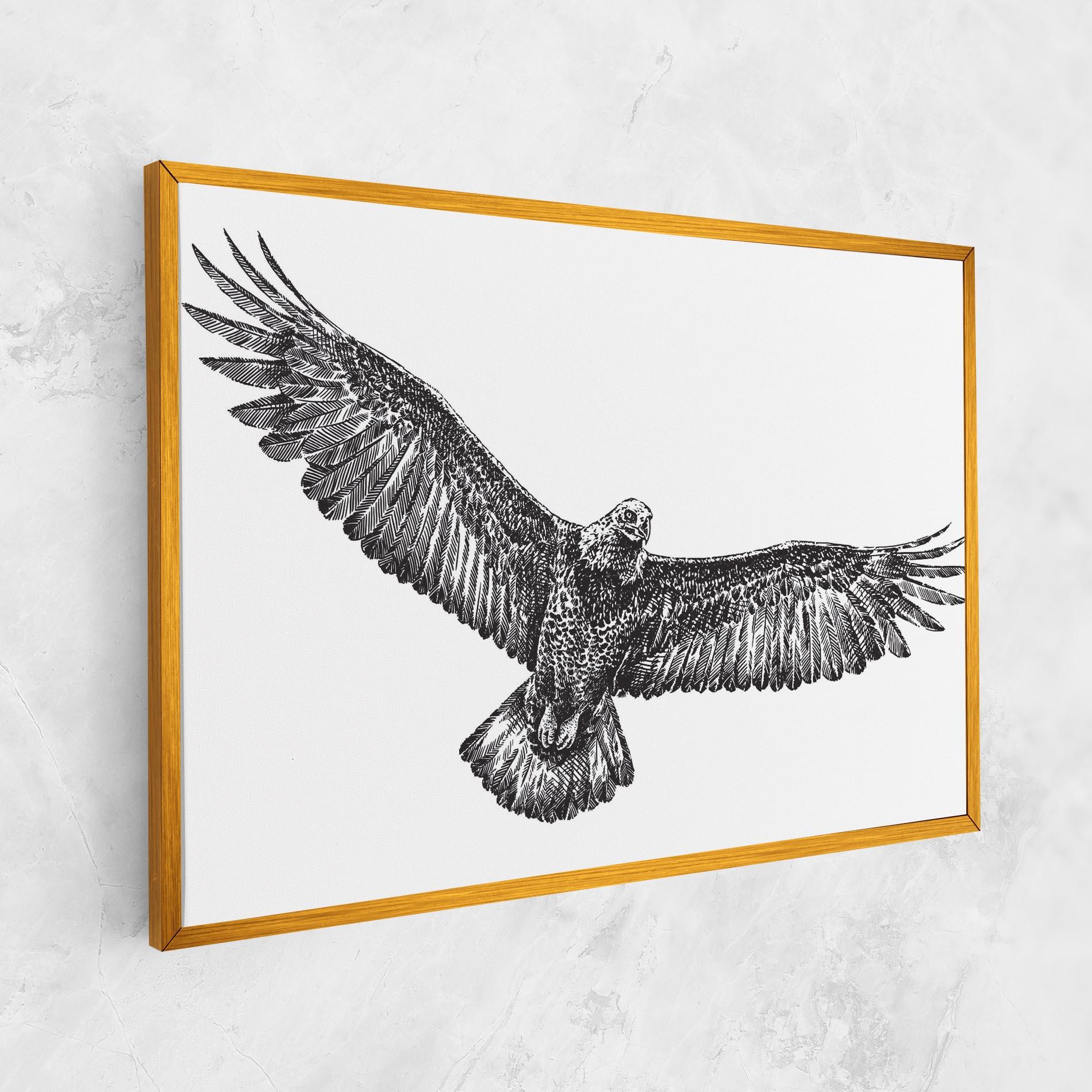 Vászonkép Eagle Art Line mockup 1