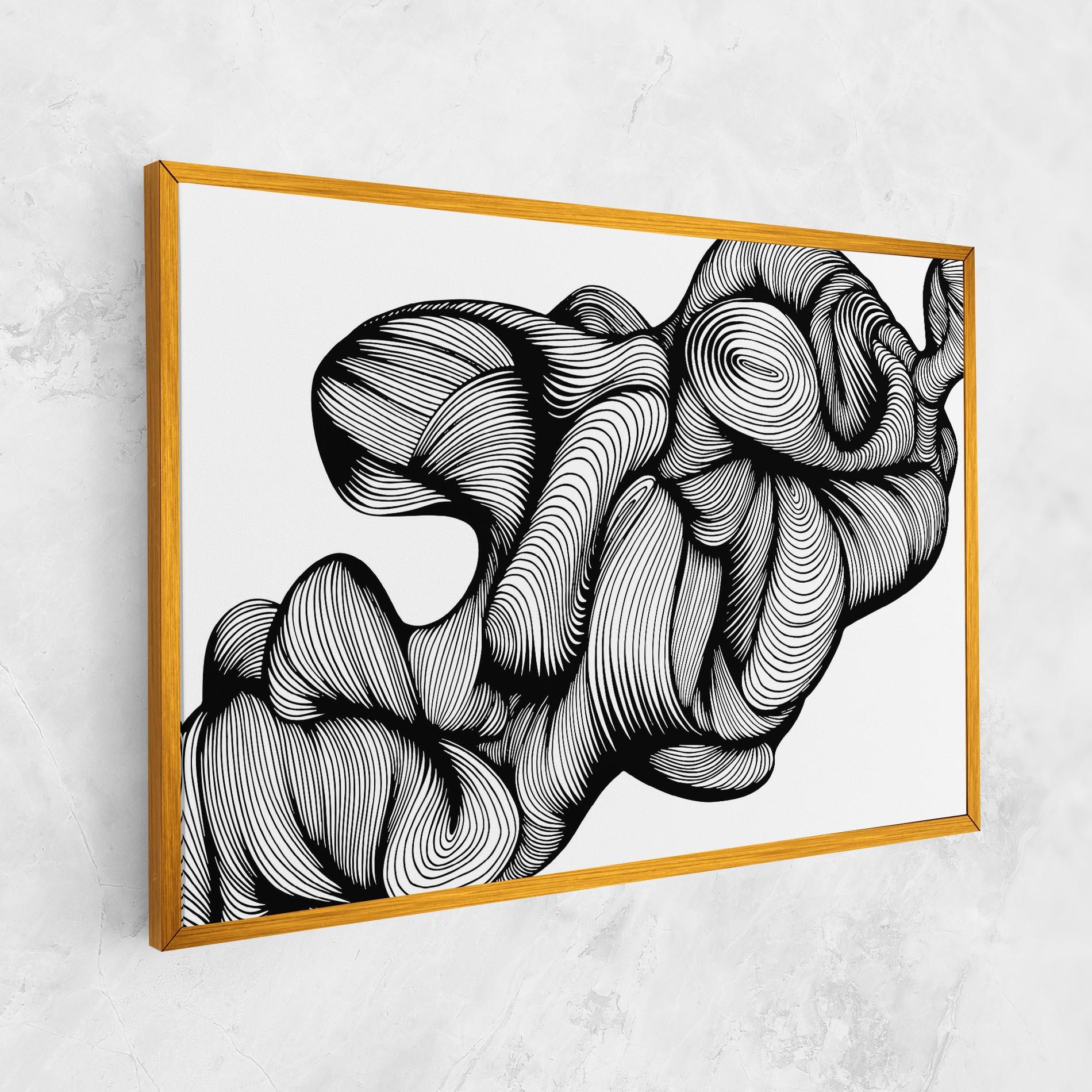 Vászonkép Monochrome Doodle mockup 1