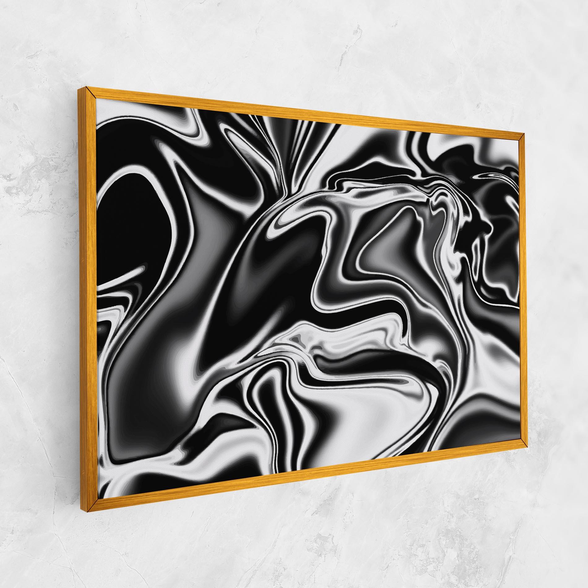 Vászonkép Silver Black Art mockup 1