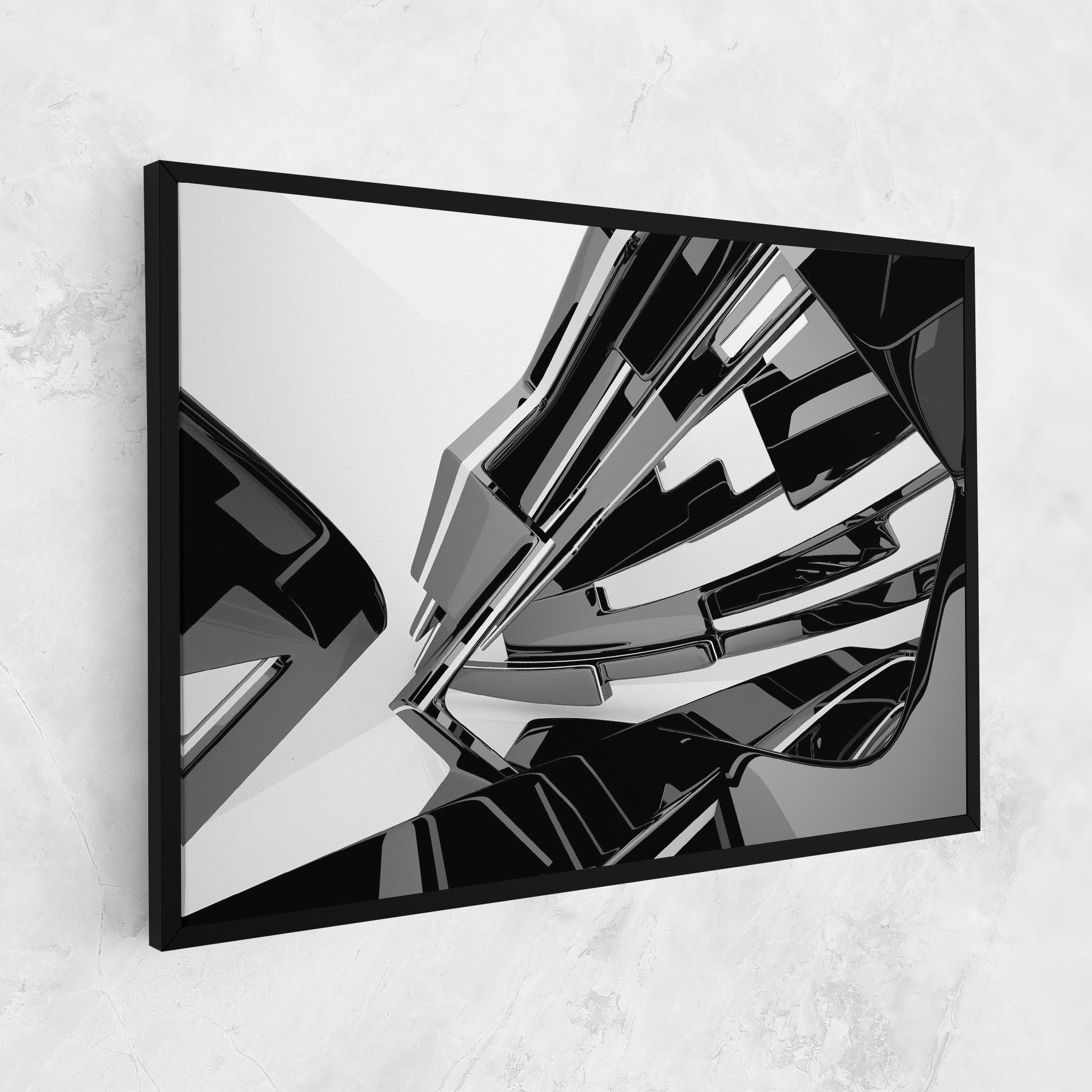 Vászonkép Black Sculpture mockup 1