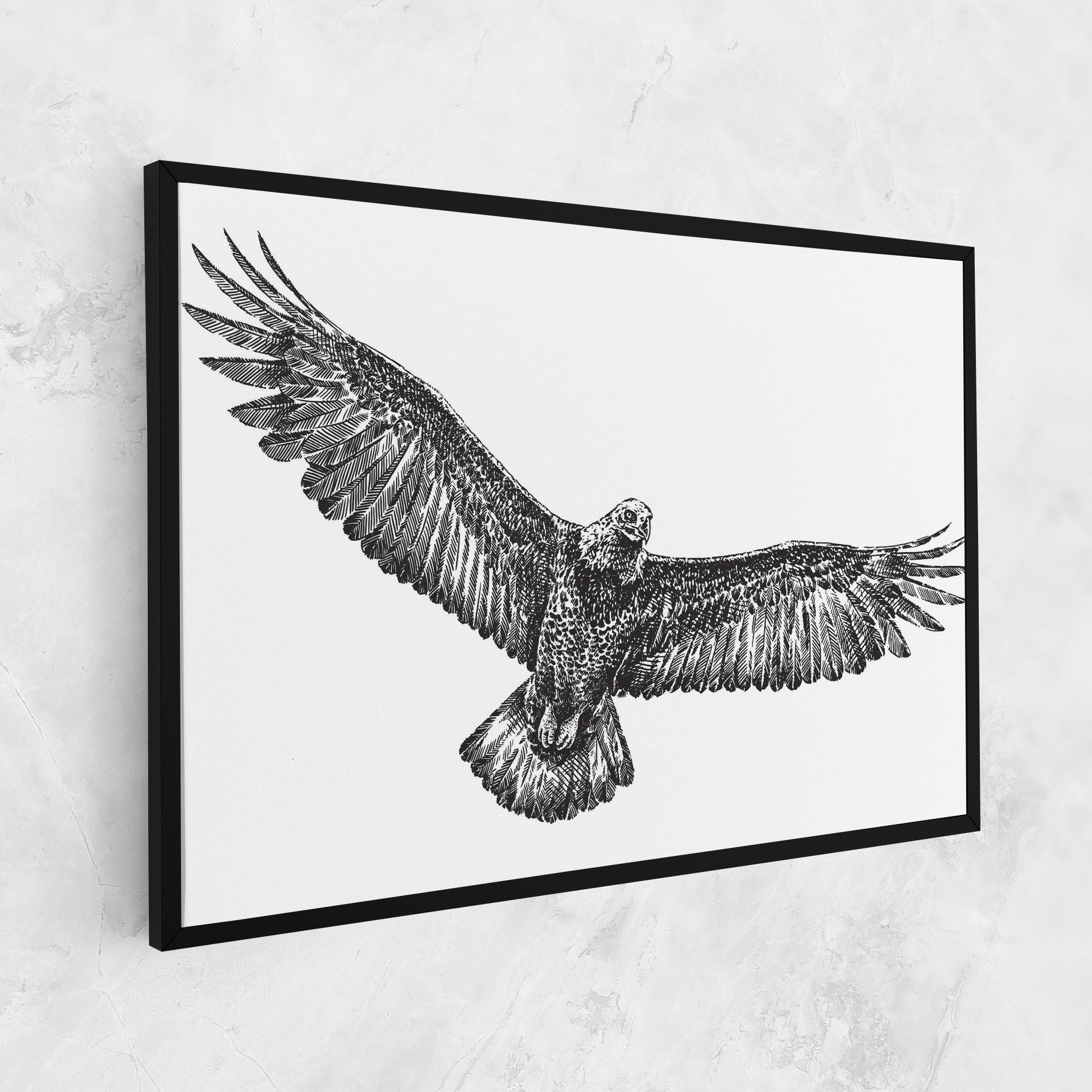Vászonkép Eagle Art Line mockup 1