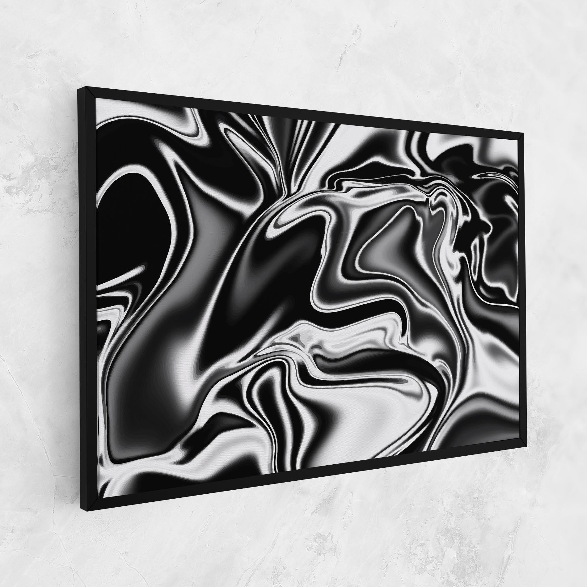 Vászonkép Silver Black Art mockup 1
