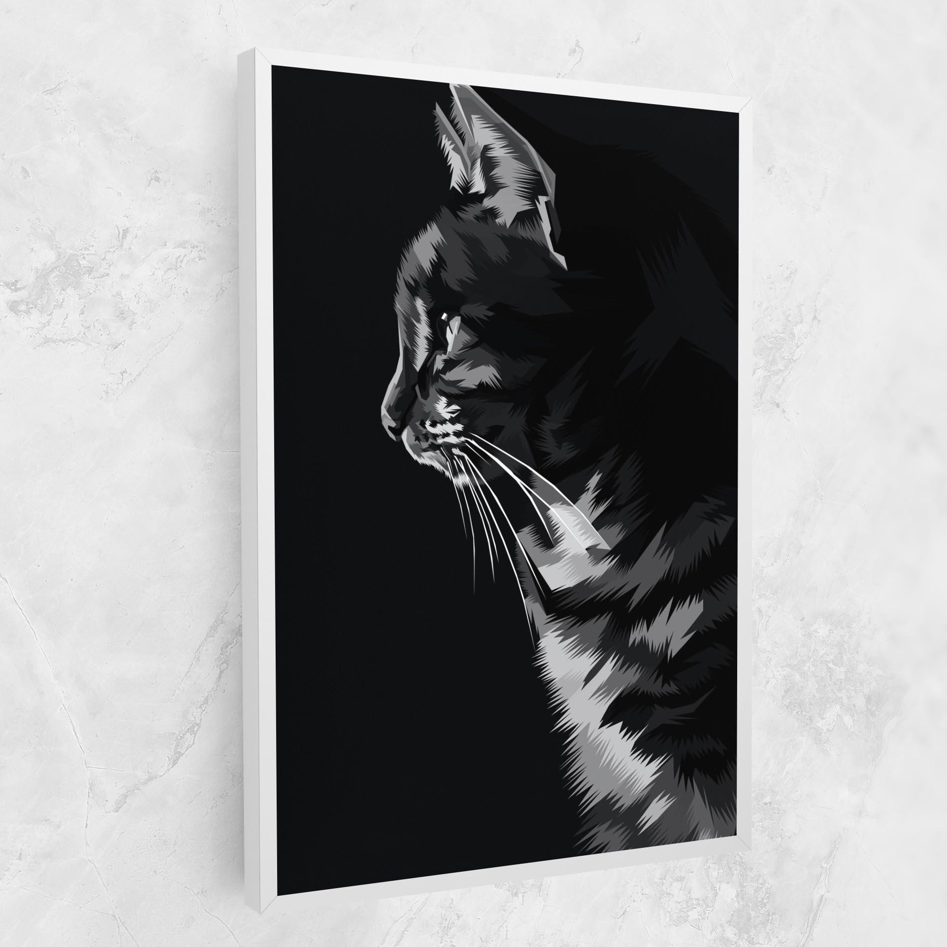 Vászonkép Black Grey Cat mockup 1