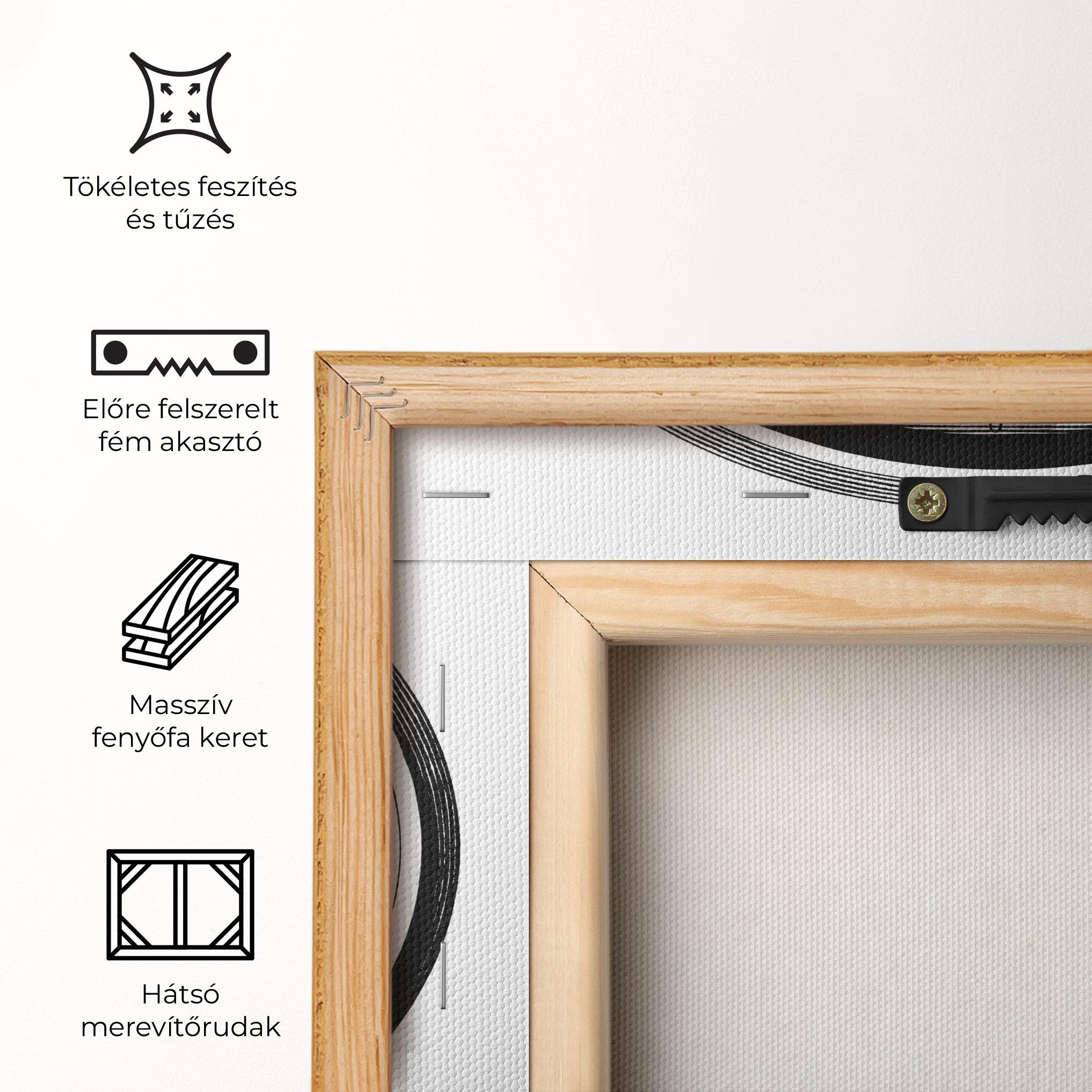 Vászonkép Black Compass mockup 5