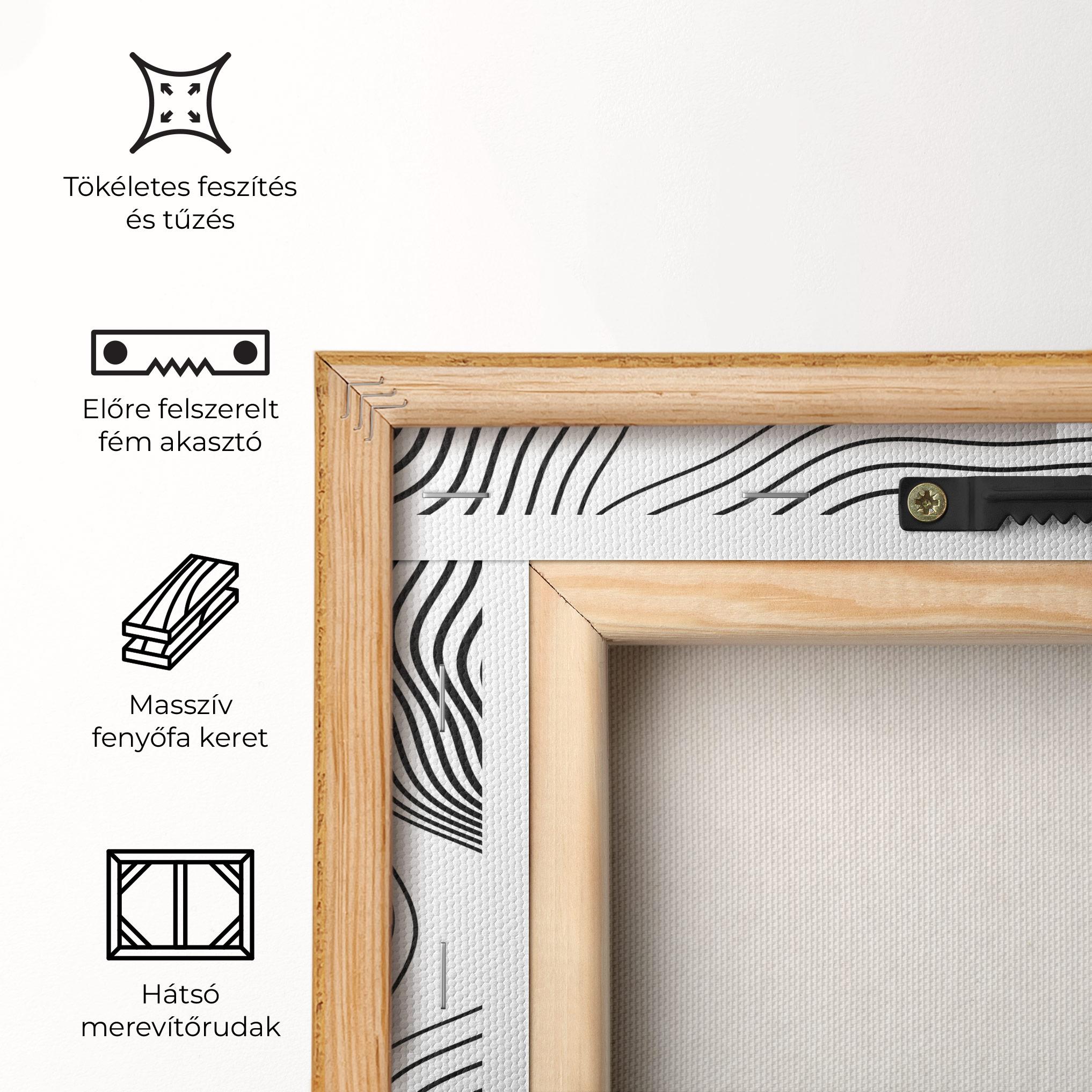 Vászonkép Black Line Art mockup 5