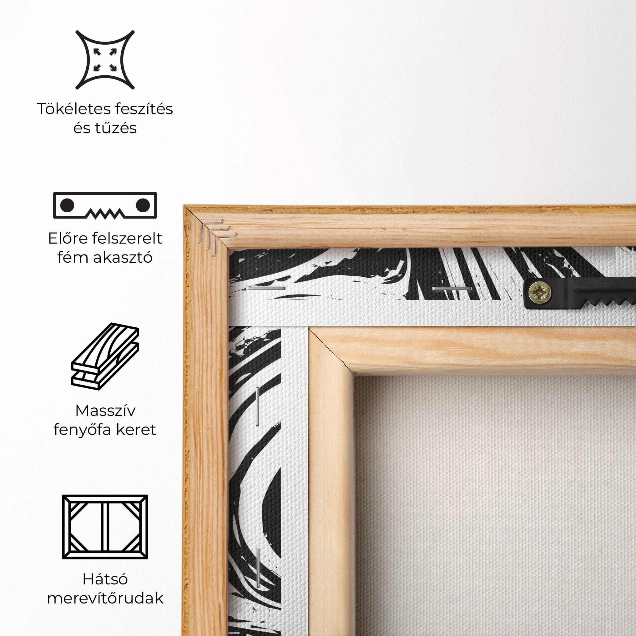 Vászonkép Black Liquid White mockup 5