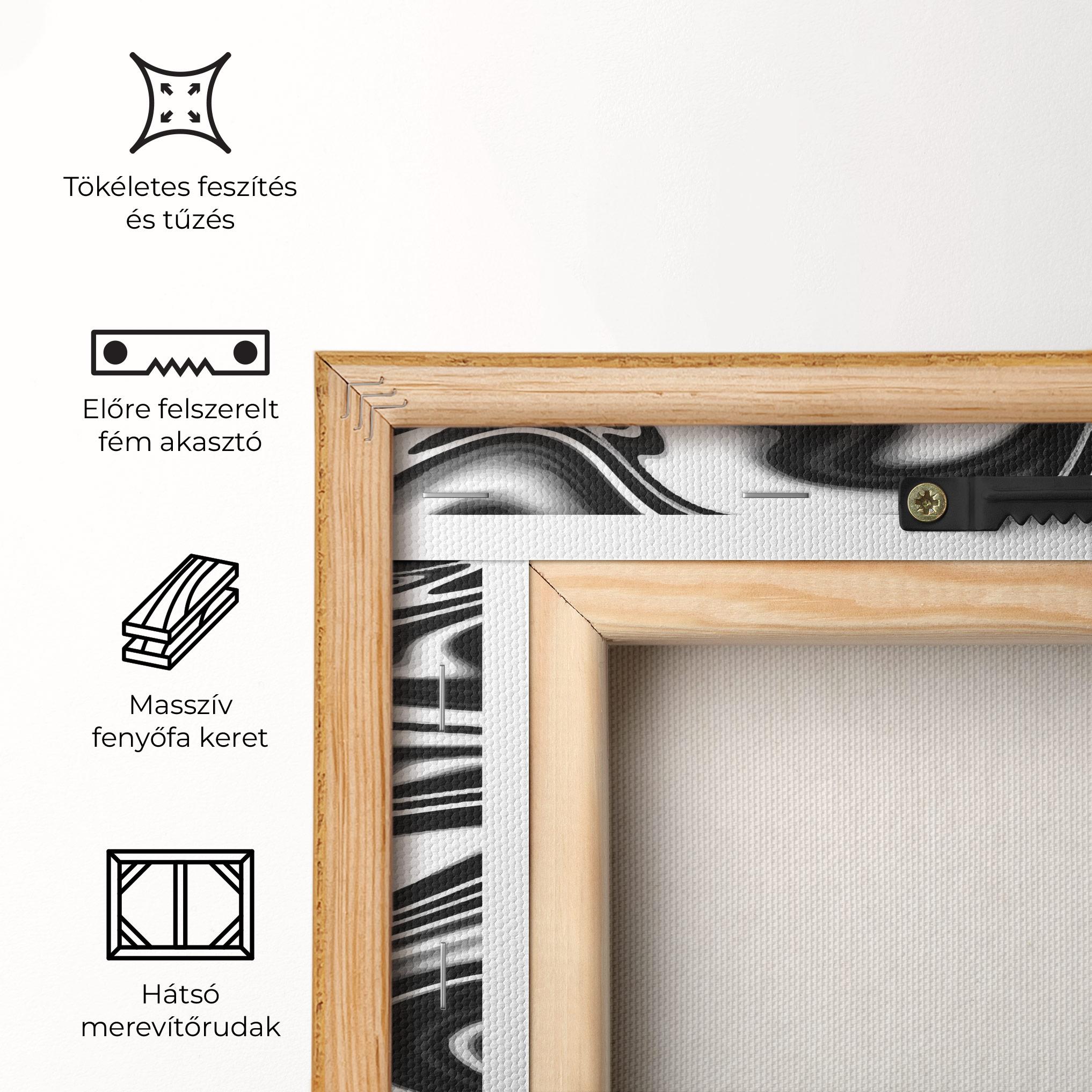 Vászonkép Black White Liquid mockup 5