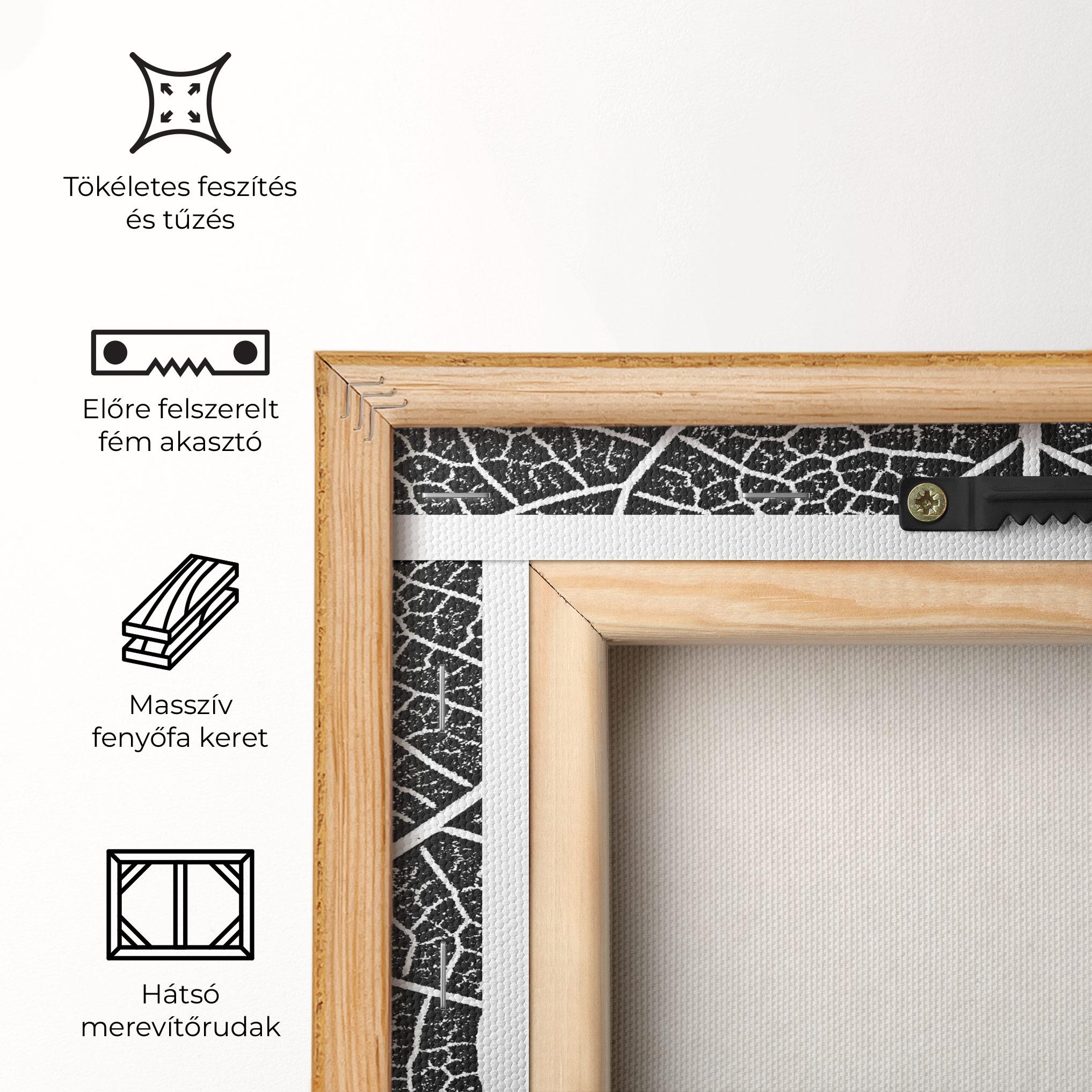 Vászonkép Close Grey Leaf mockup 5