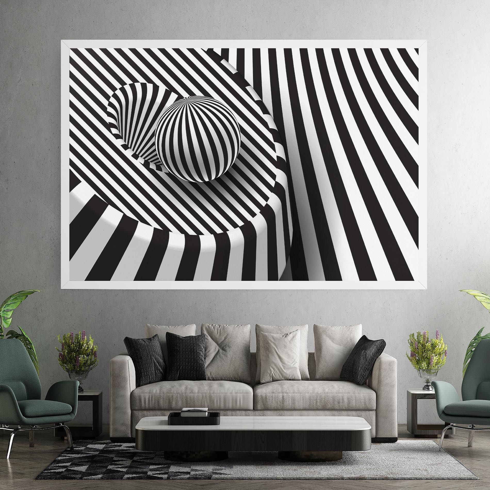 3d Ball Zebra mockup 7