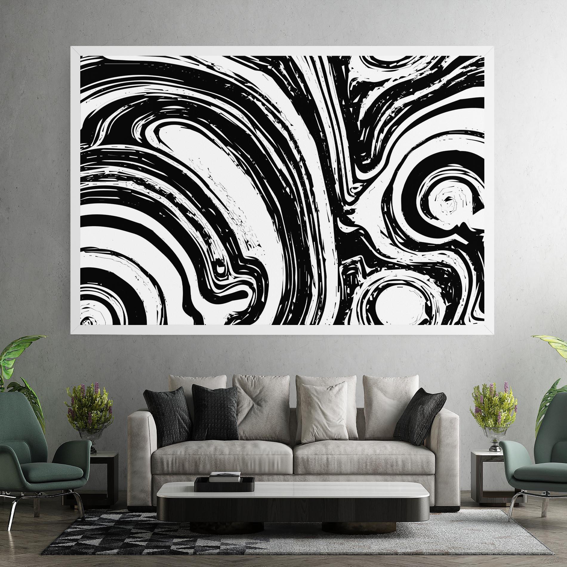 Vászonkép Black Liquid White mockup 7