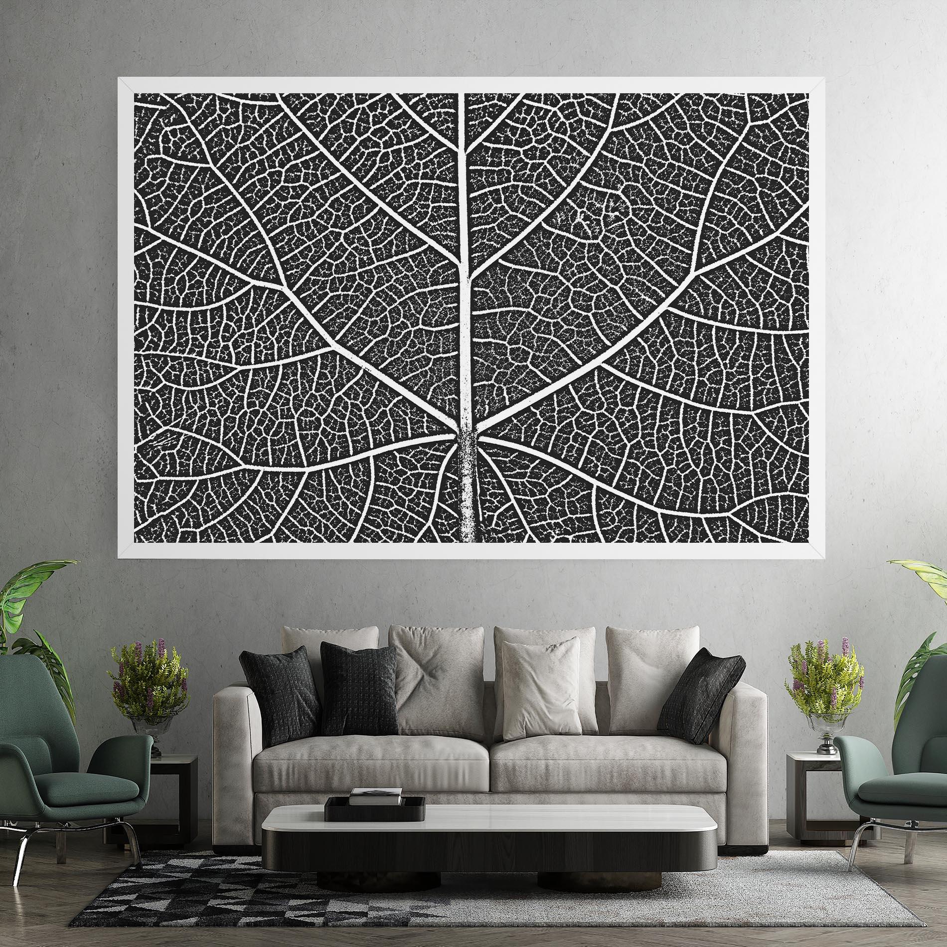 Vászonkép Close Grey Leaf mockup 7