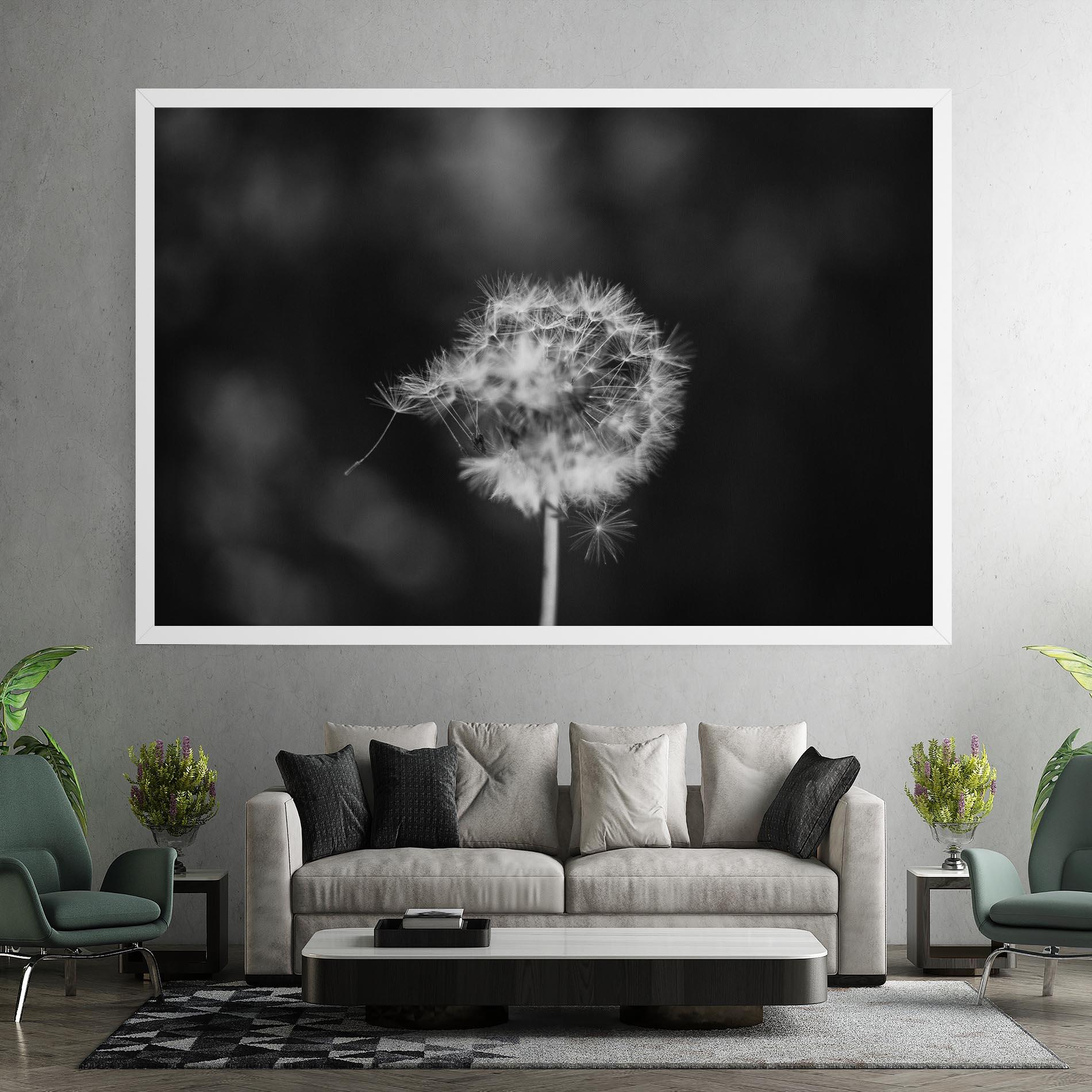 Vászonkép Grey Dandelion mockup 7
