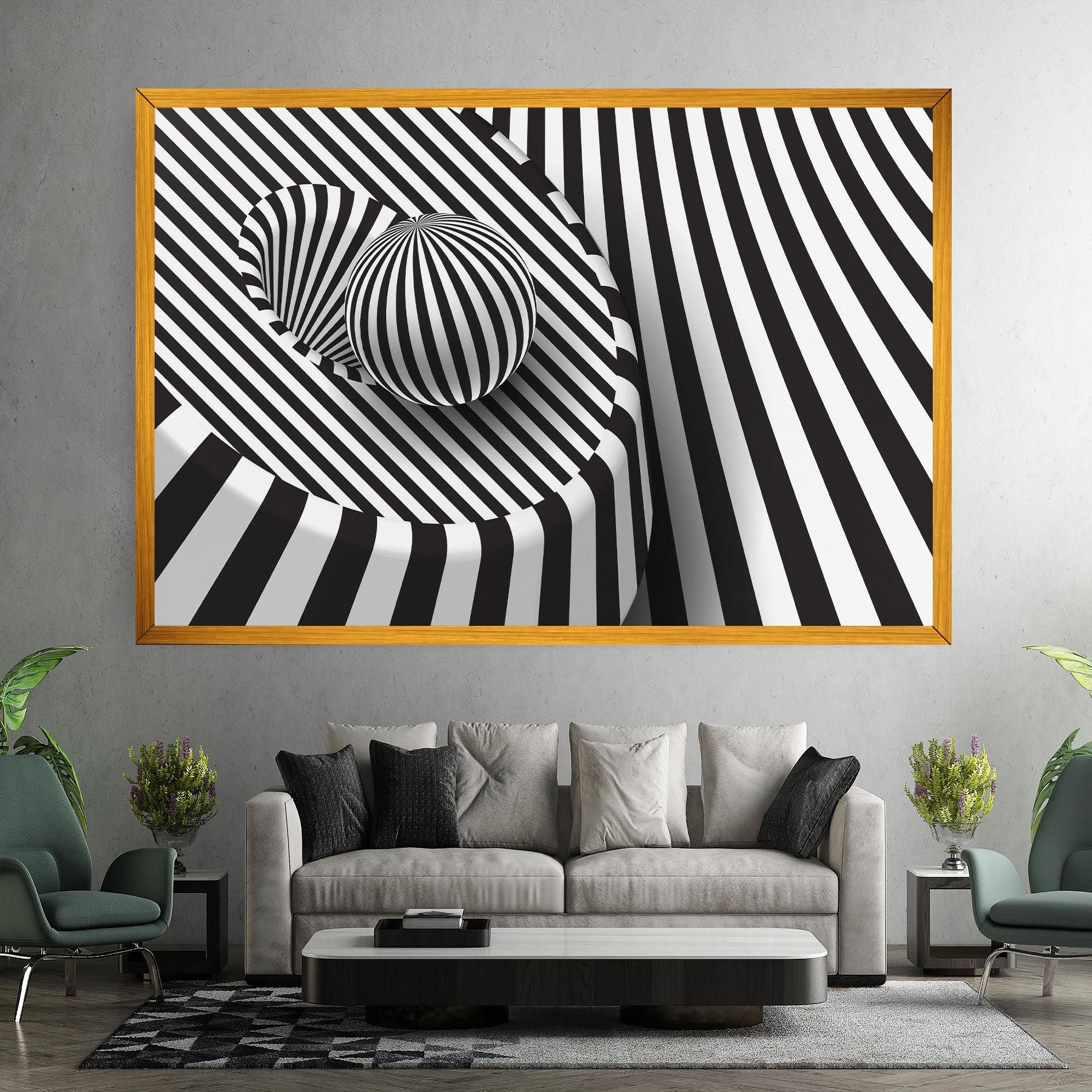 3d Ball Zebra mockup 7