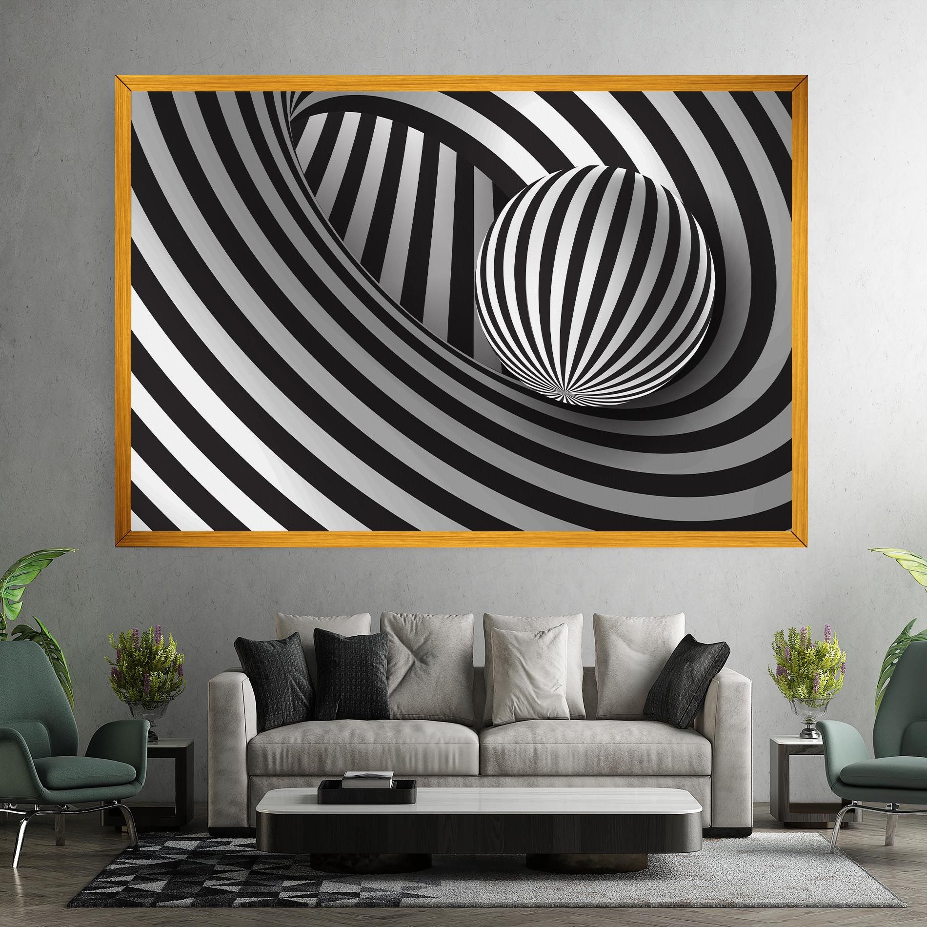 3d Zebra Ball mockup 7