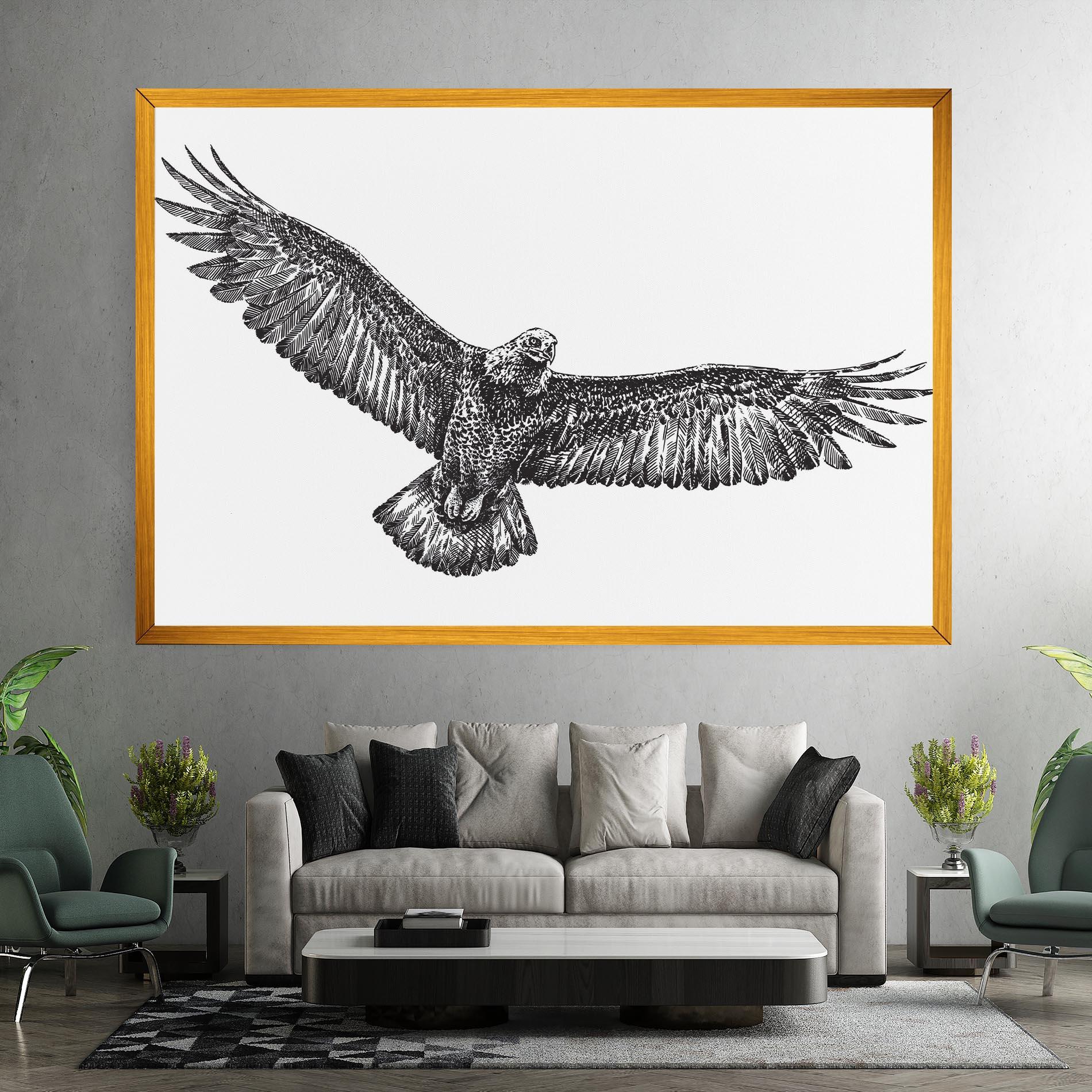 Vászonkép Eagle Art Line mockup 7