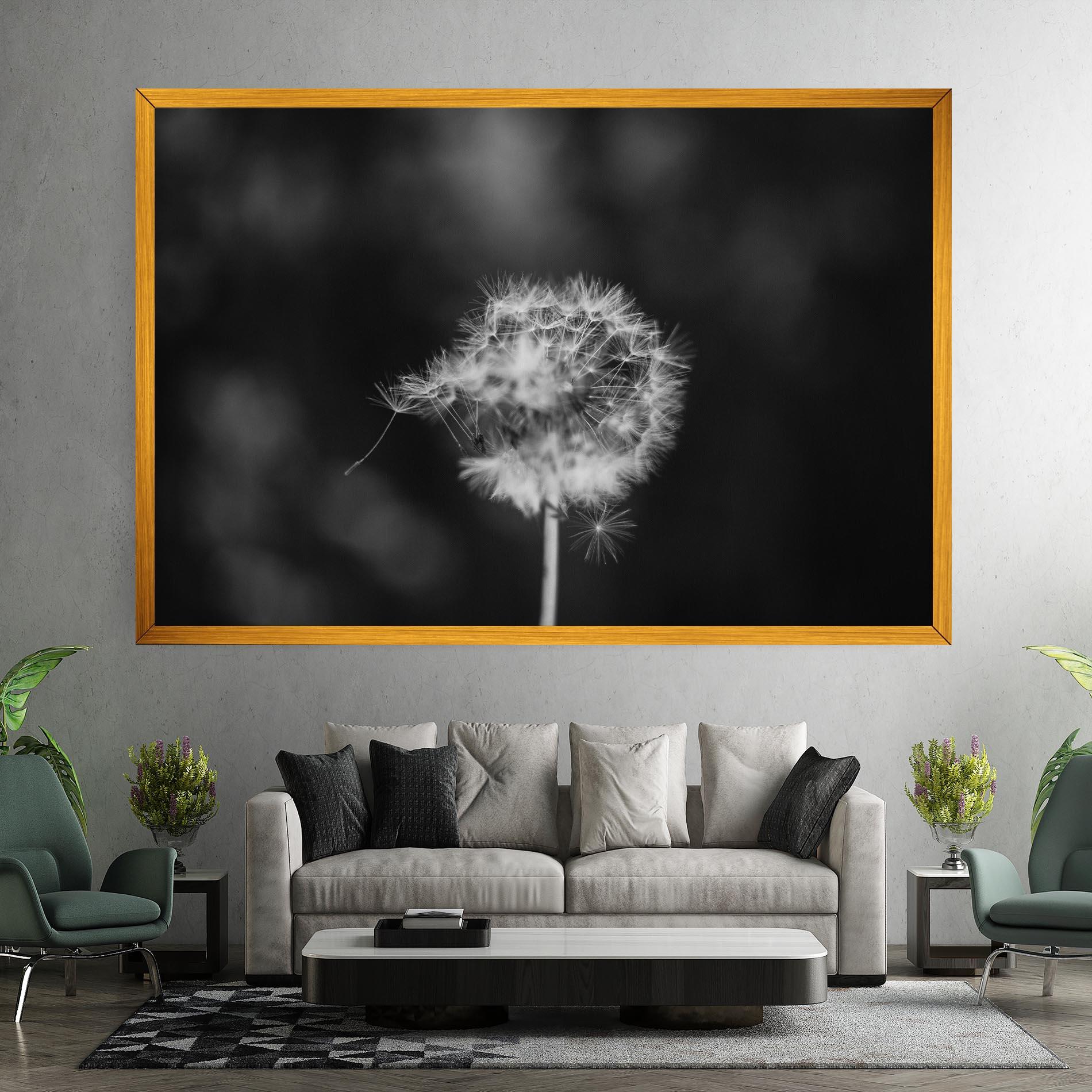 Vászonkép Grey Dandelion mockup 7