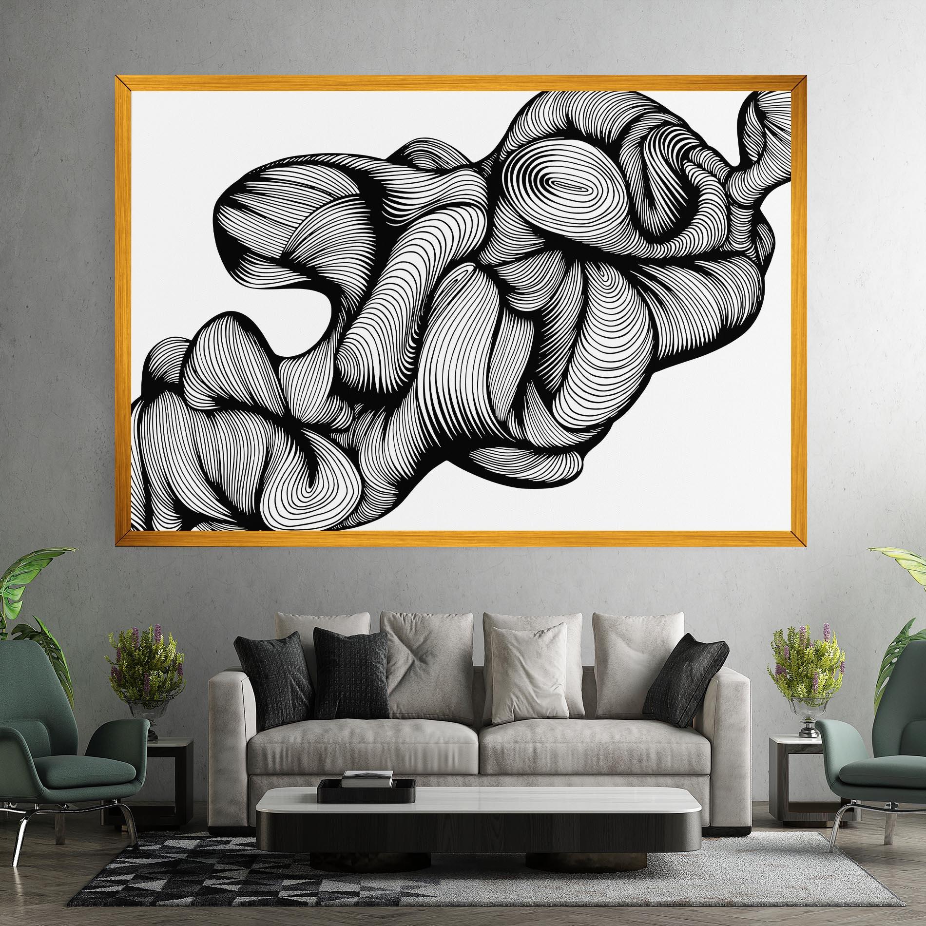 Vászonkép Monochrome Doodle mockup 7