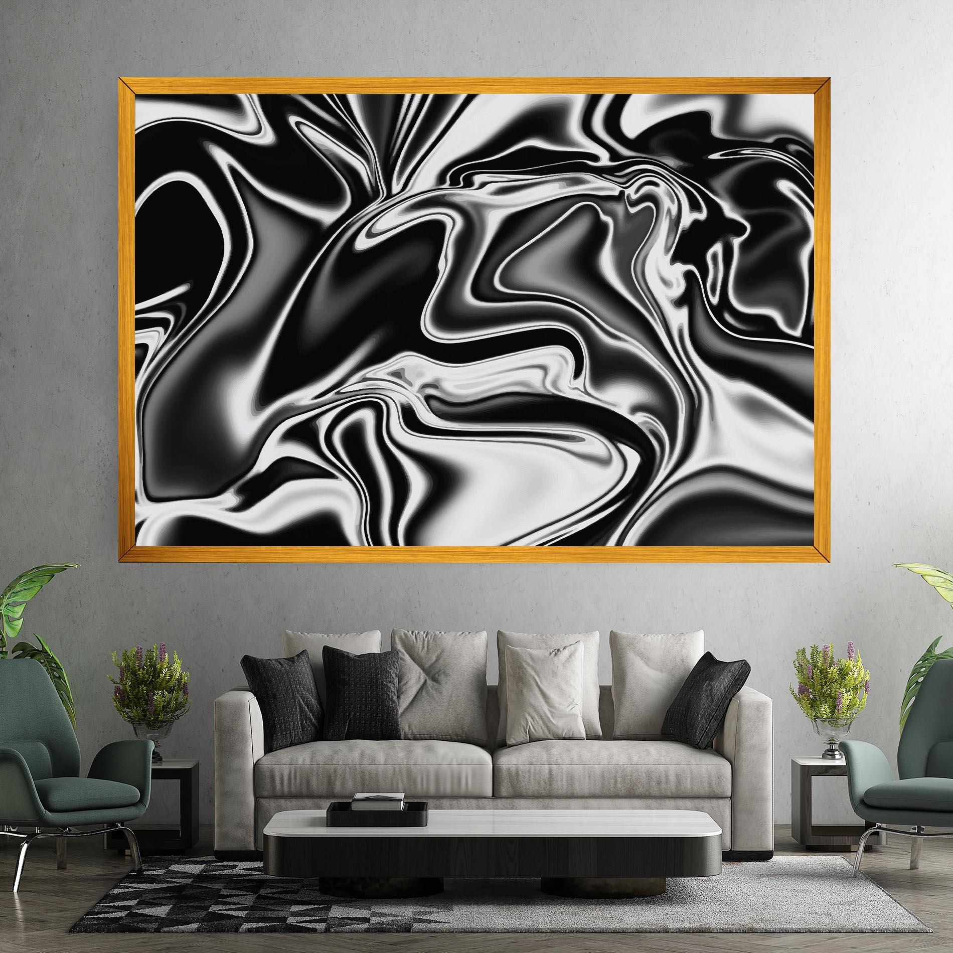 Vászonkép Silver Black Art mockup 7