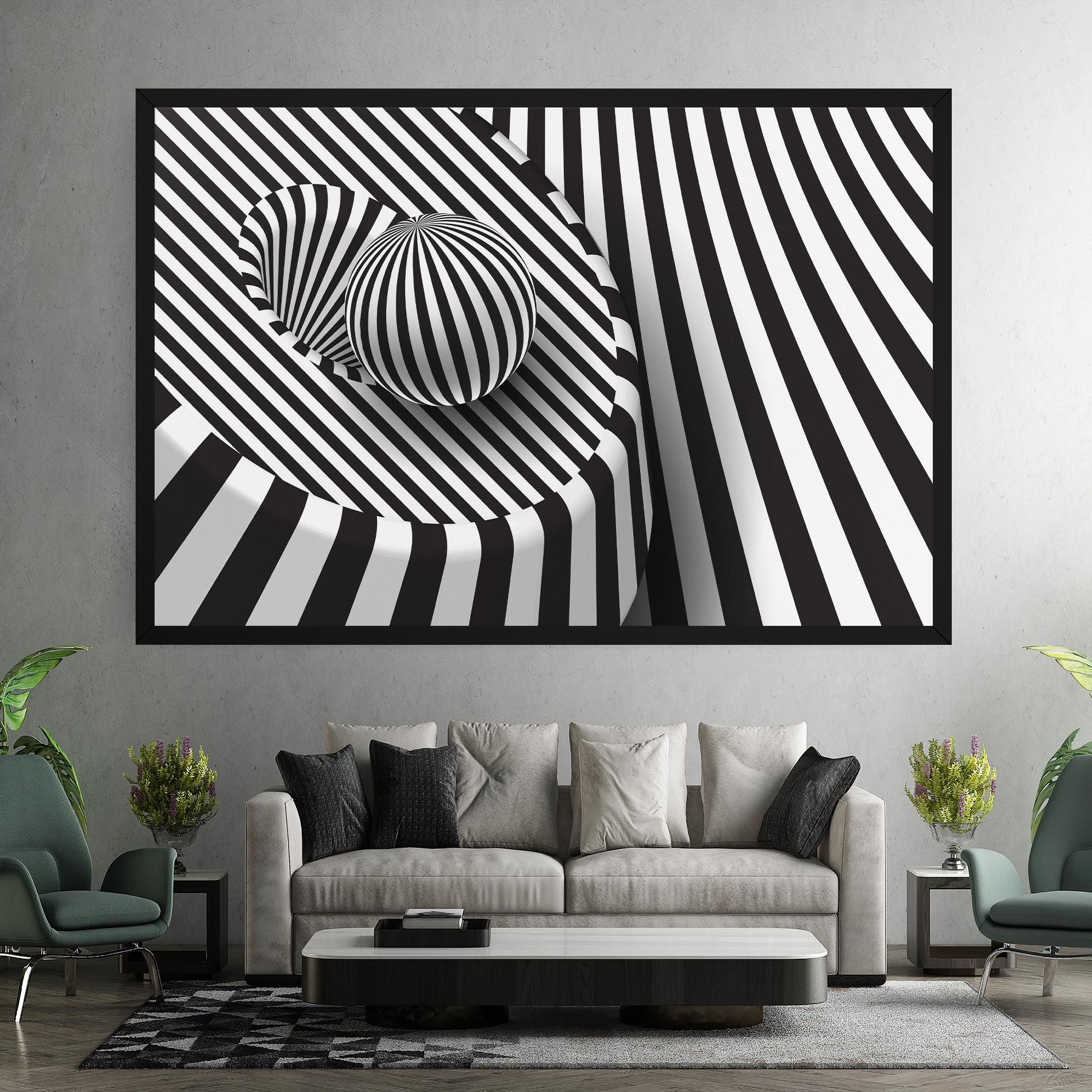 3d Ball Zebra mockup 7