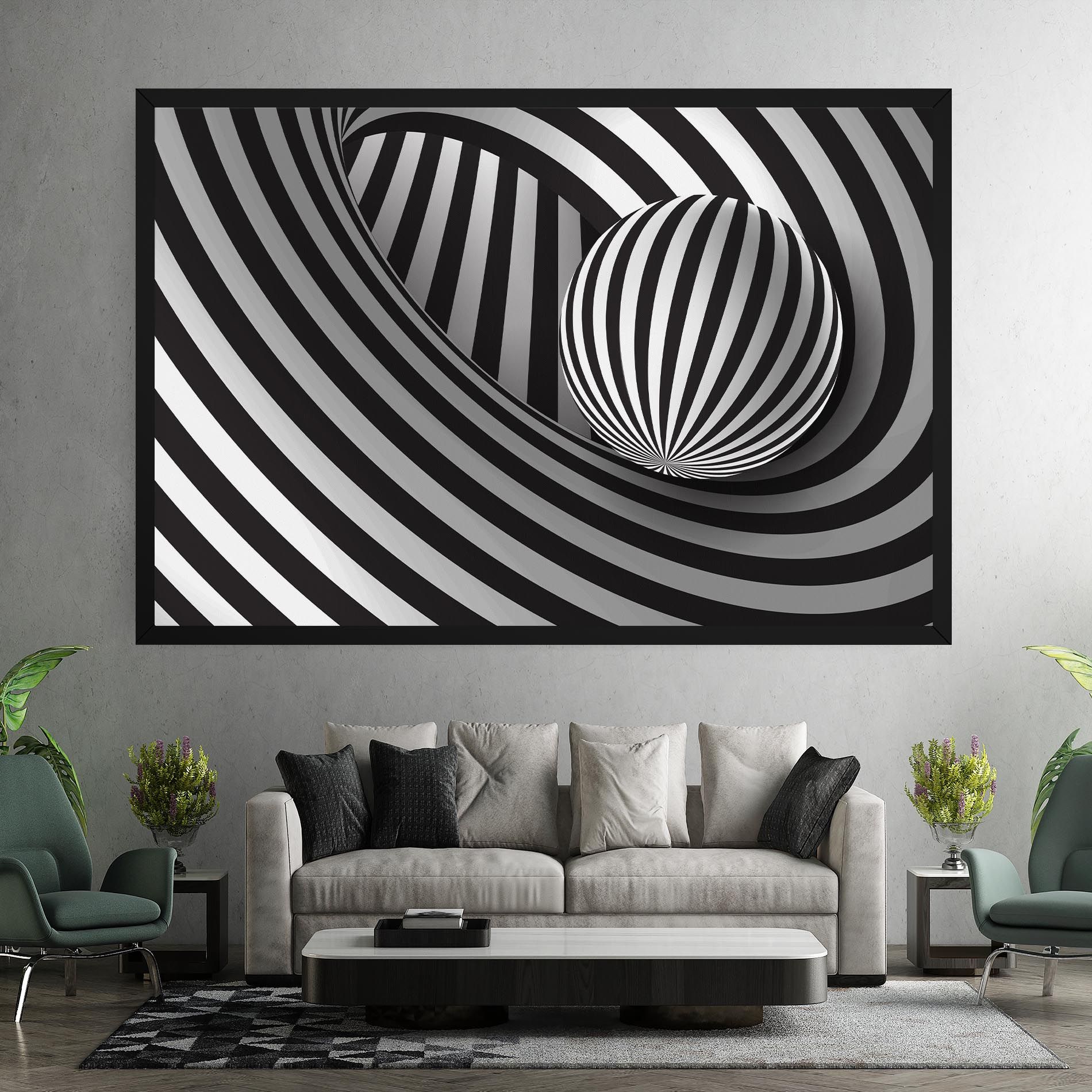 3d Zebra Ball mockup 7
