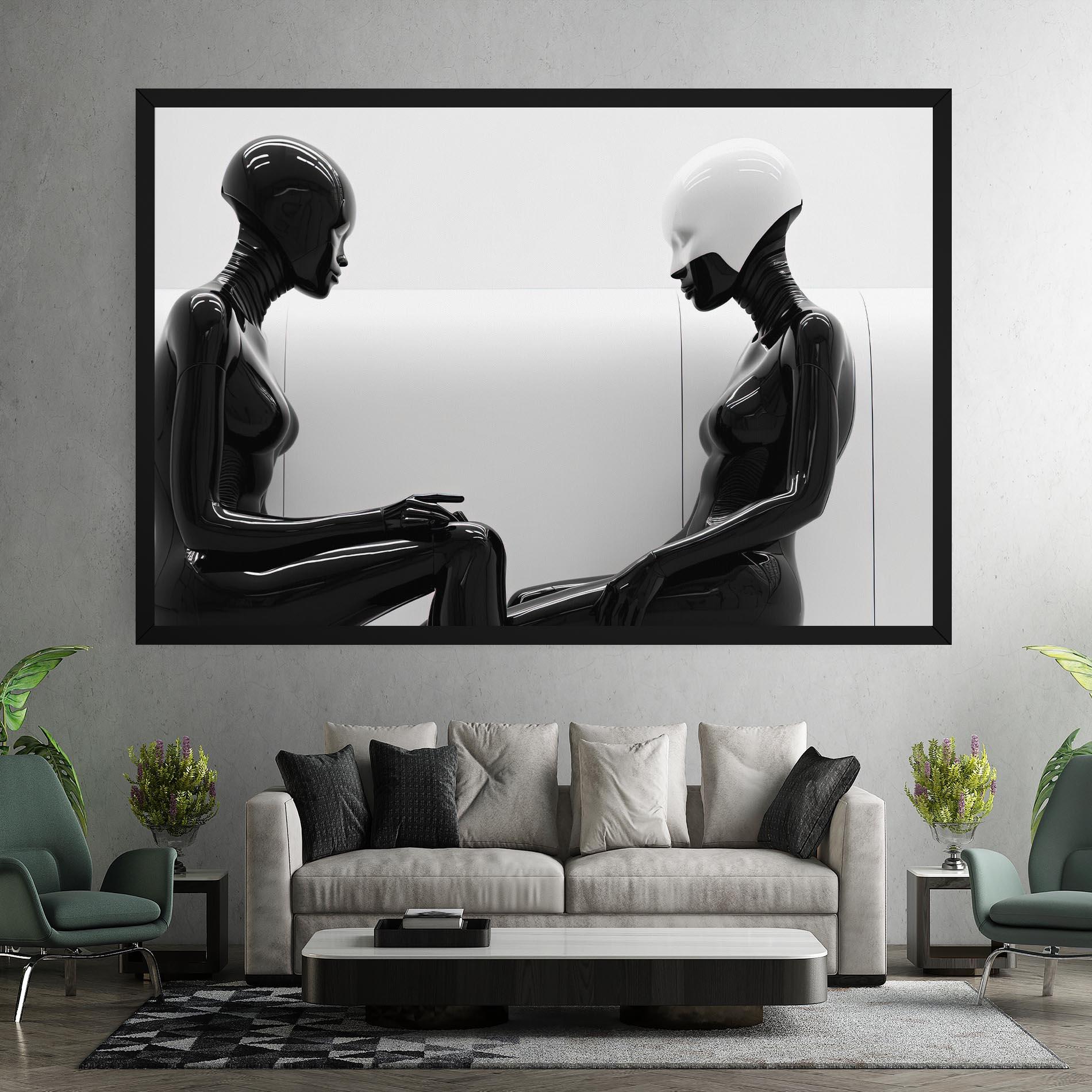 Vászonkép Black Mannequin mockup 7