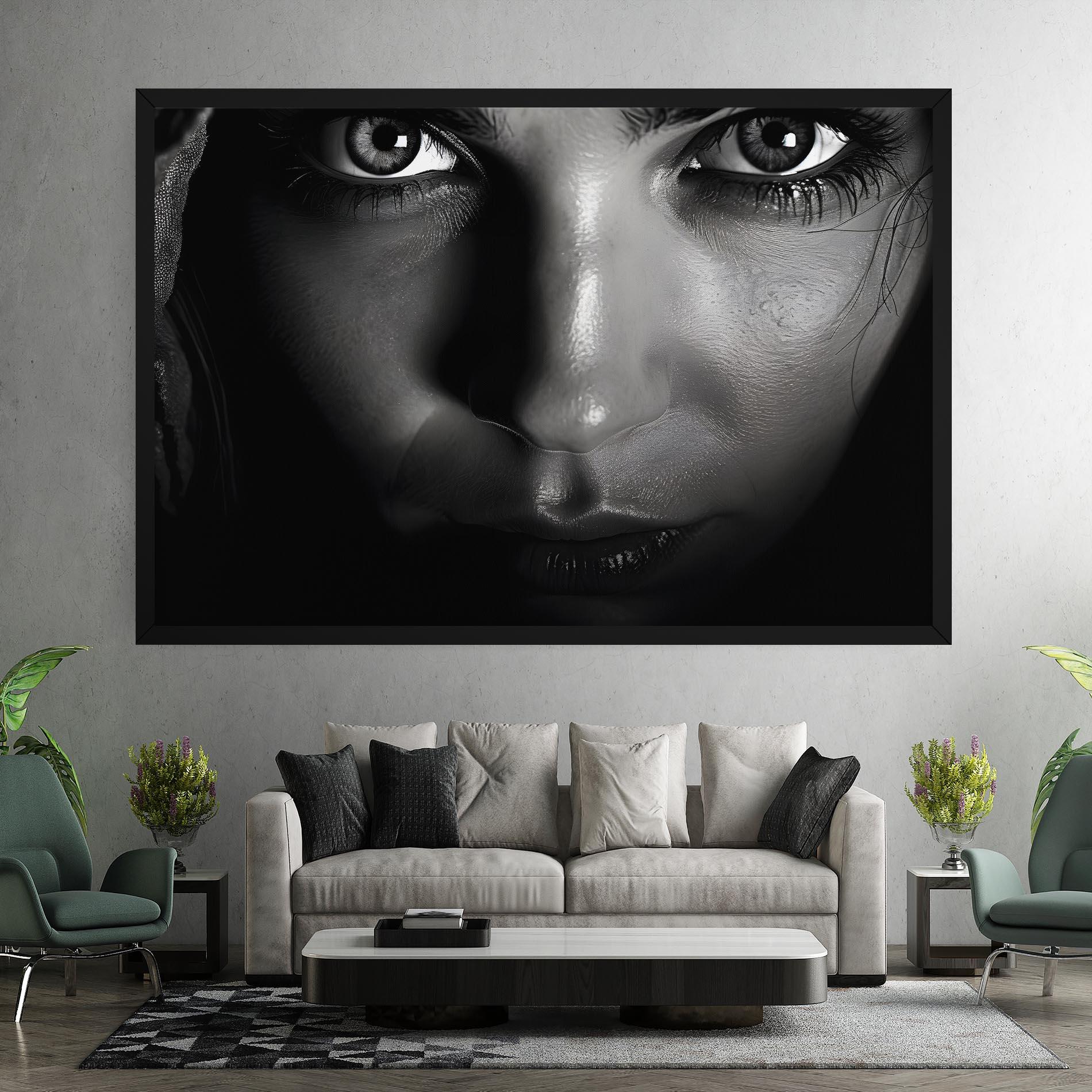 Vászonkép Closeup Portrait mockup 7