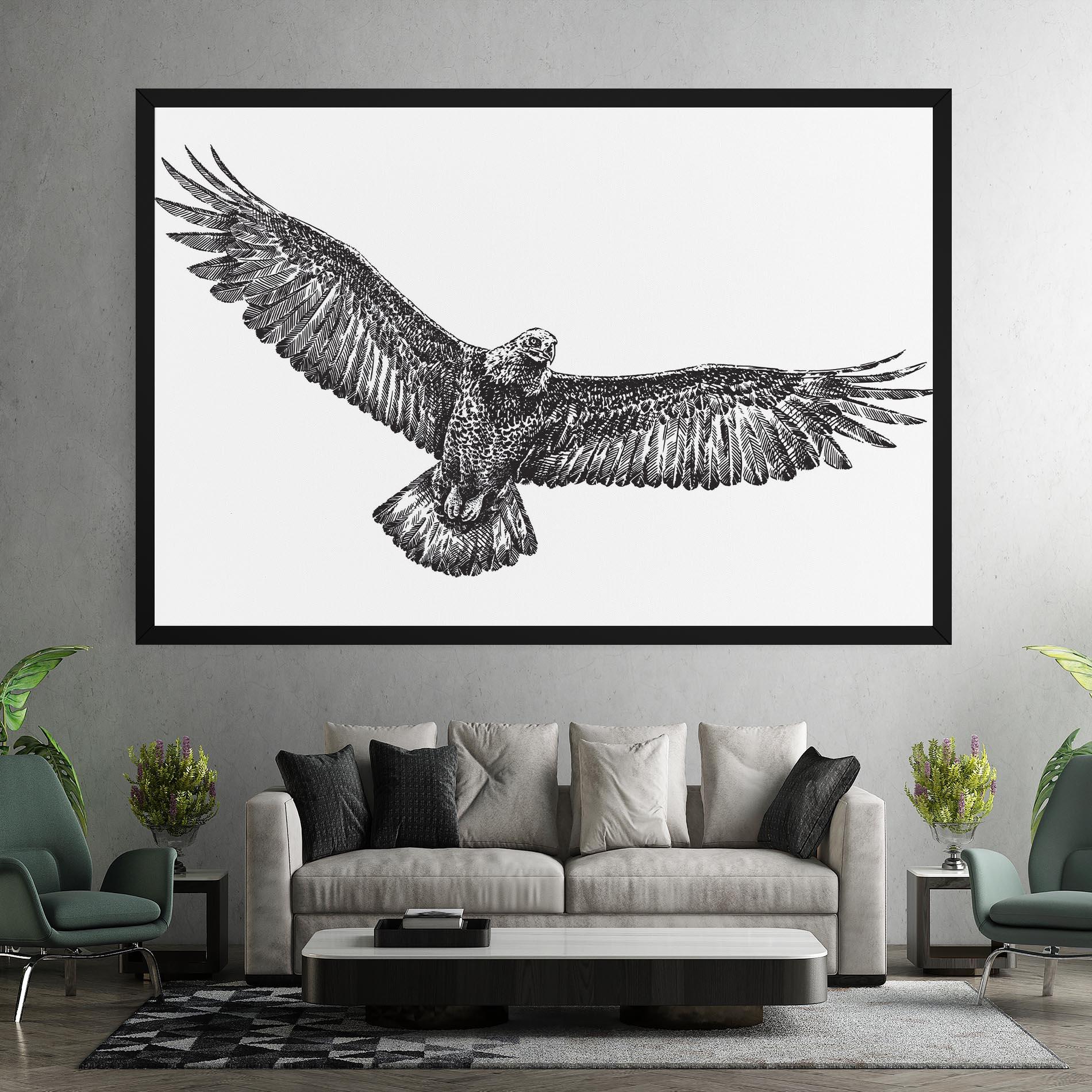 Vászonkép Eagle Art Line mockup 7