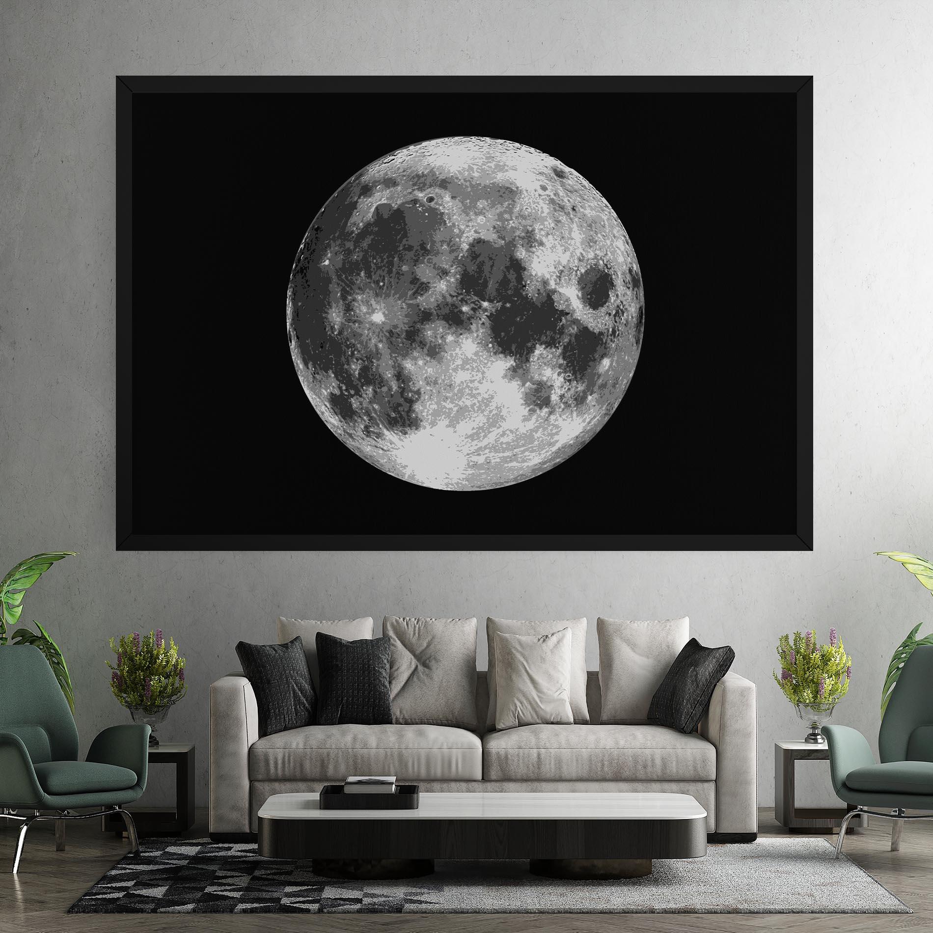 Vászonkép Grey Shiny Moon mockup 7