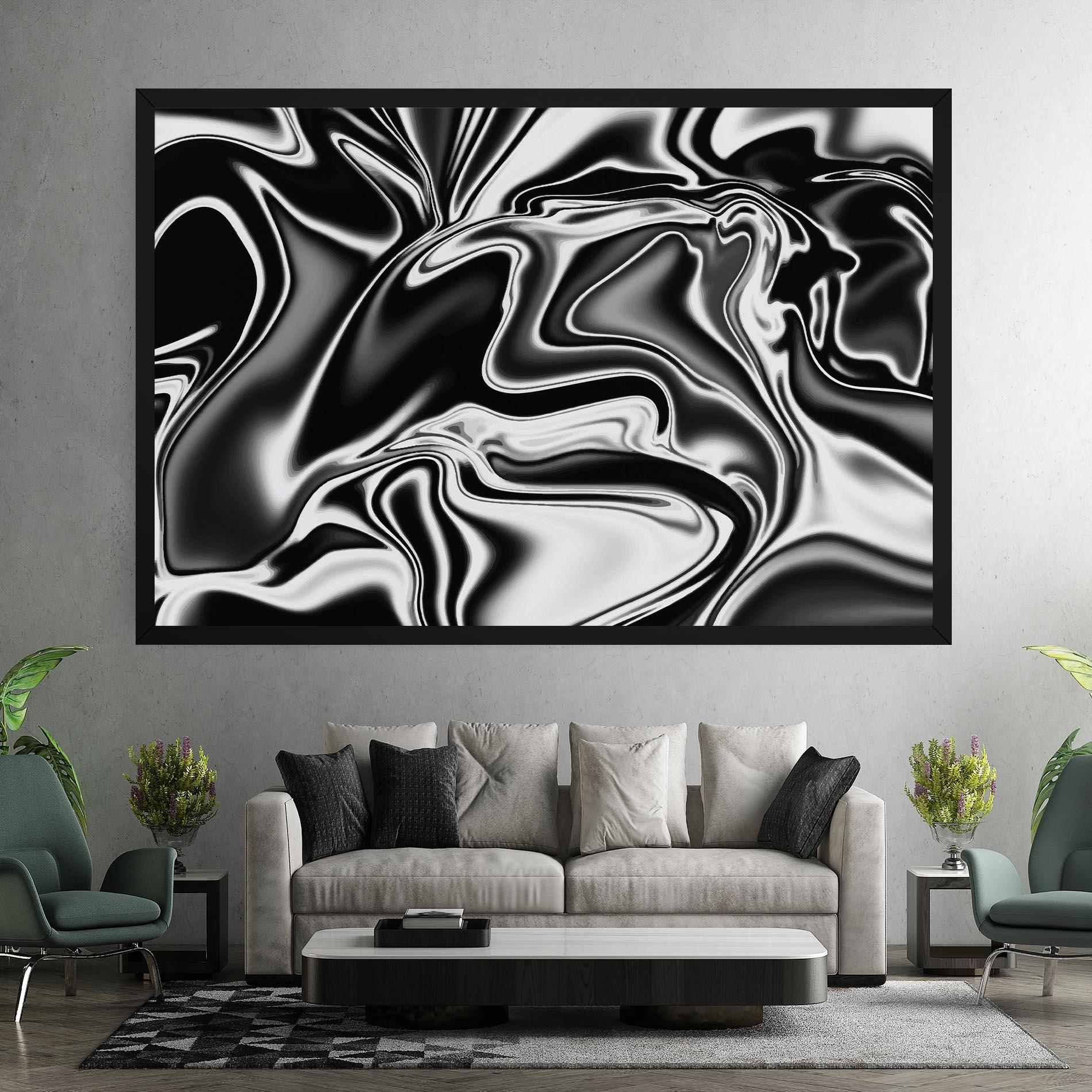 Vászonkép Silver Black Art mockup 7