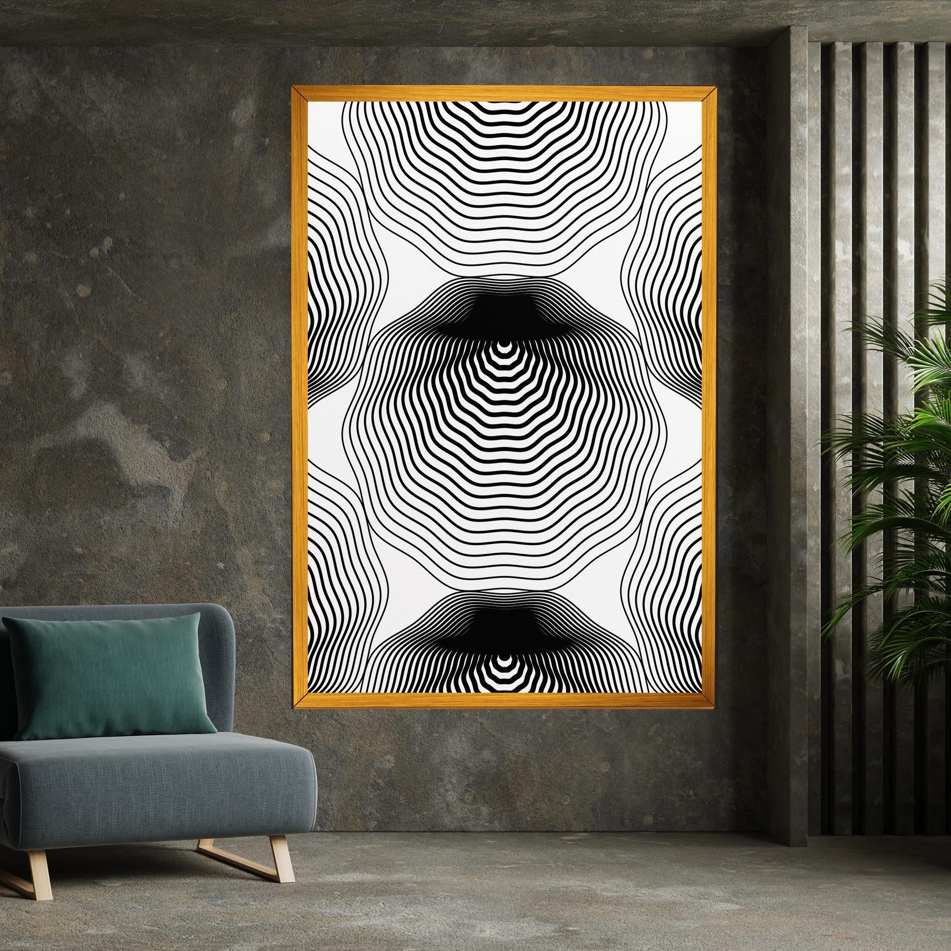 Vászonkép Black Line Art mockup 7