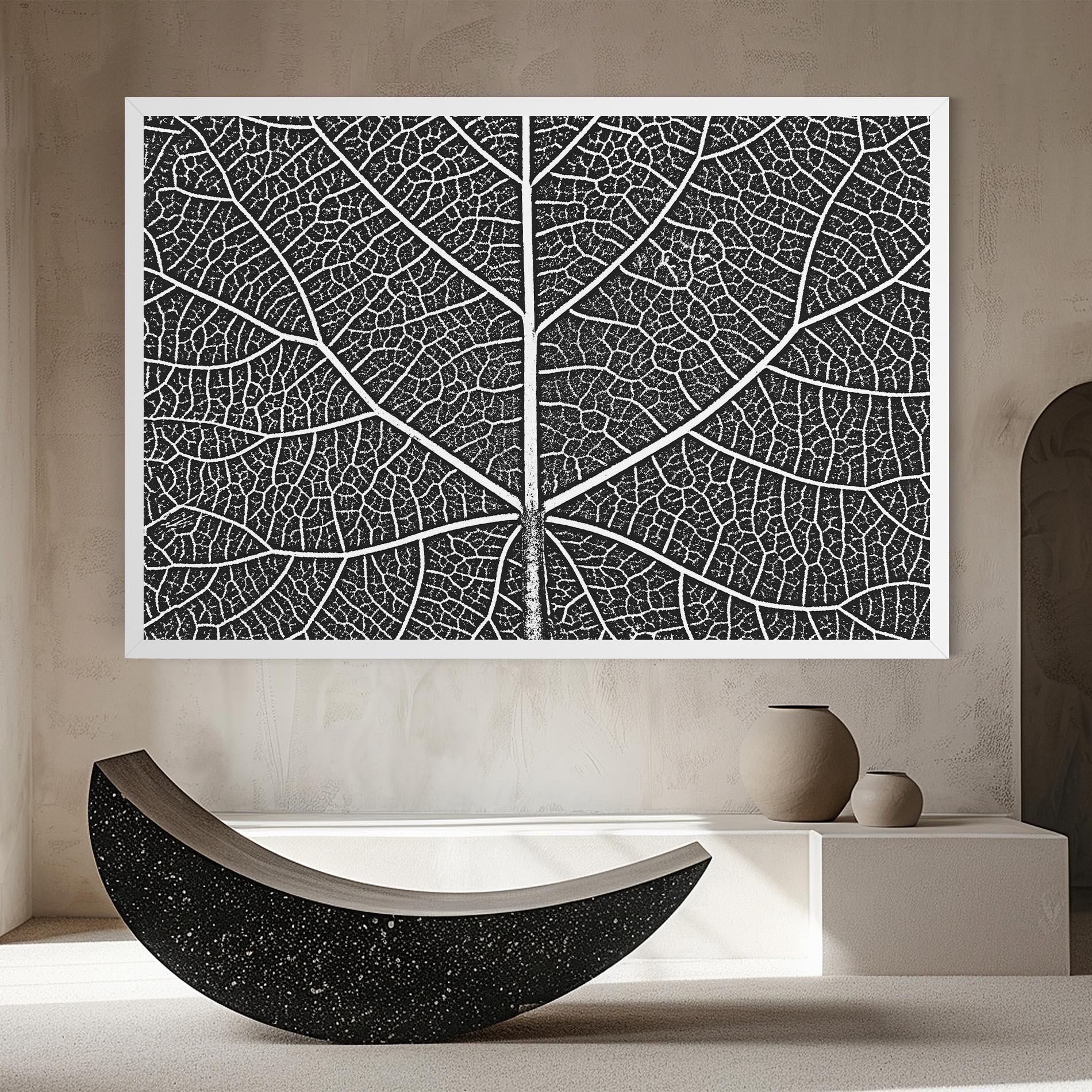 Vászonkép Close Grey Leaf mockup 8