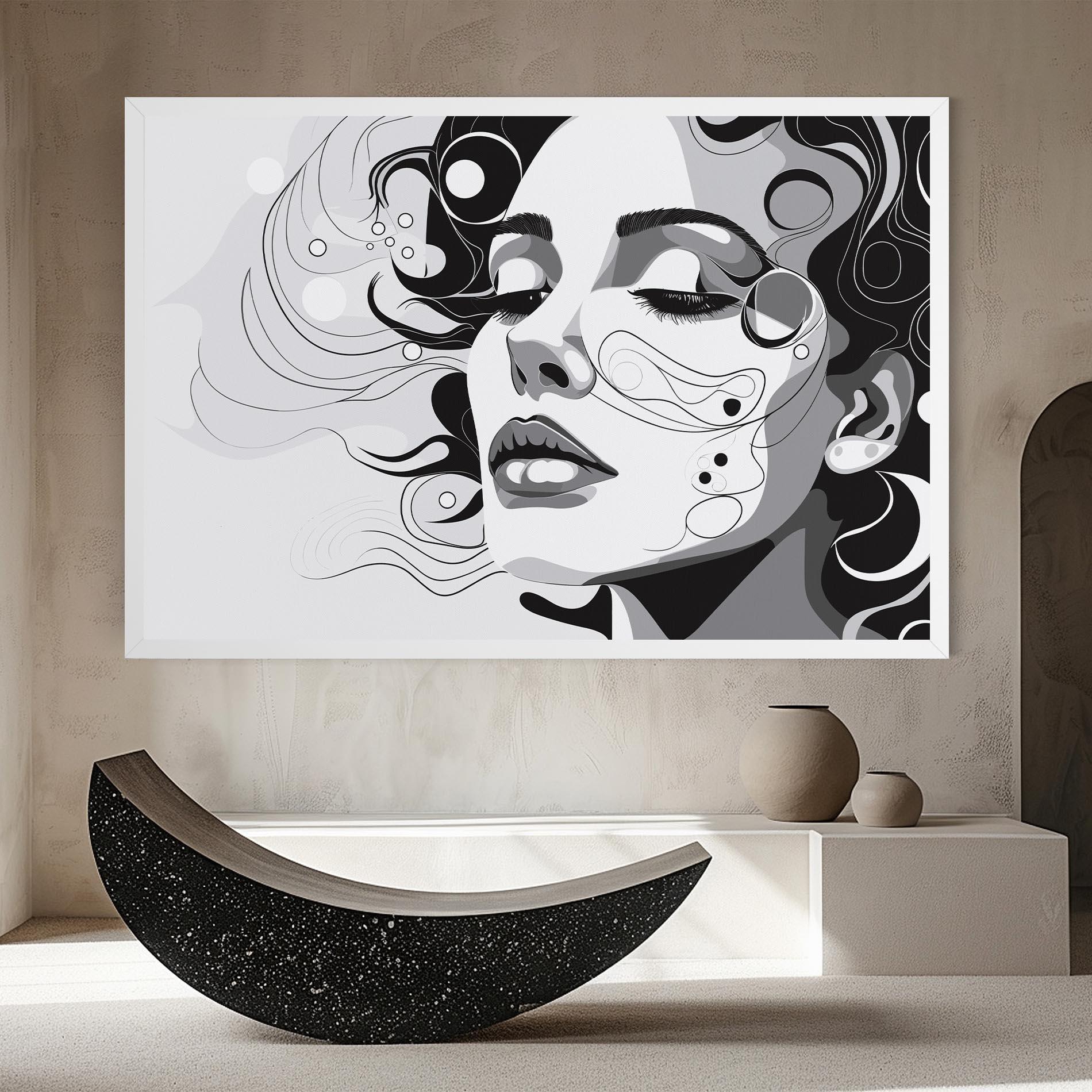 Vászonkép Grey Face Woman mockup 8