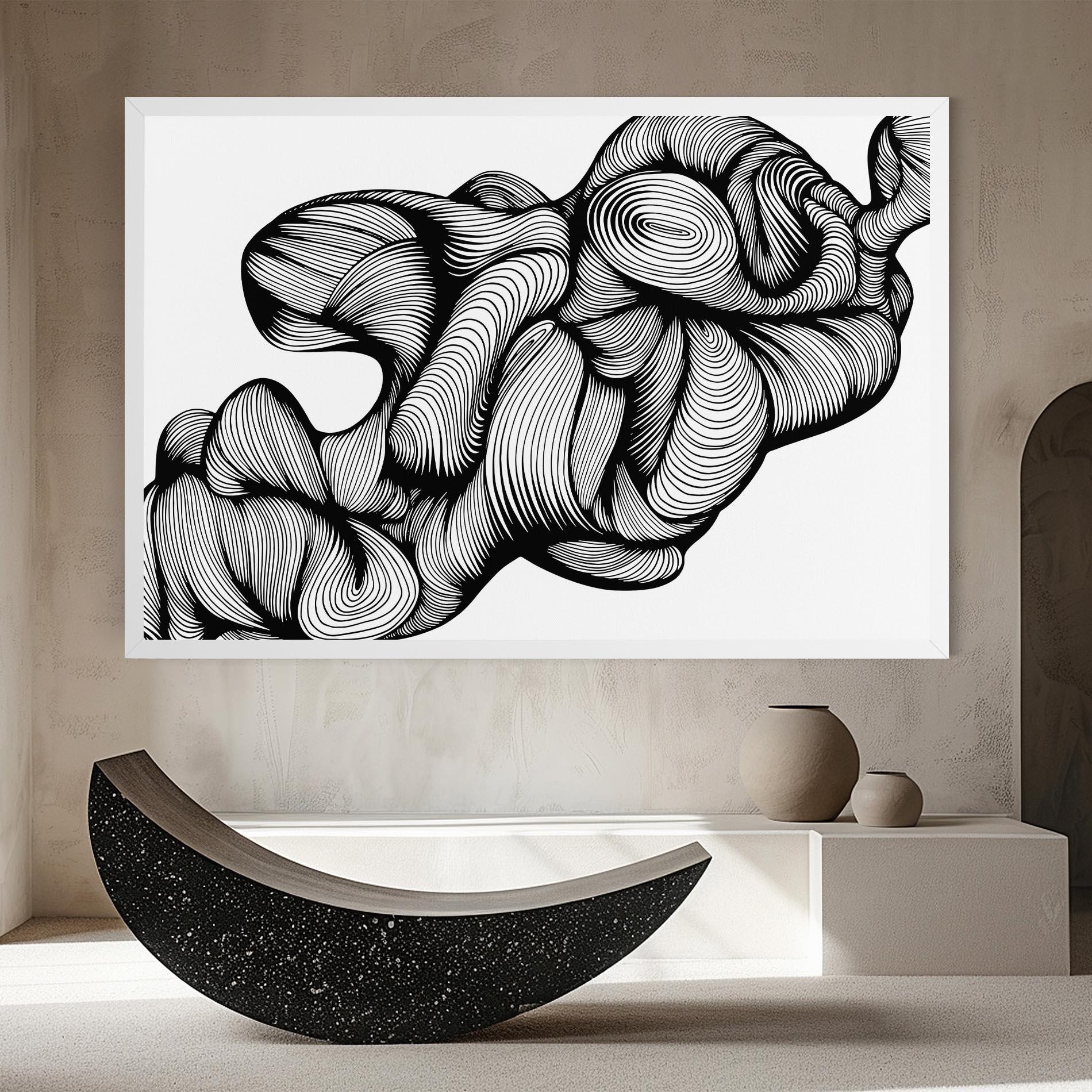 Vászonkép Monochrome Doodle mockup 8