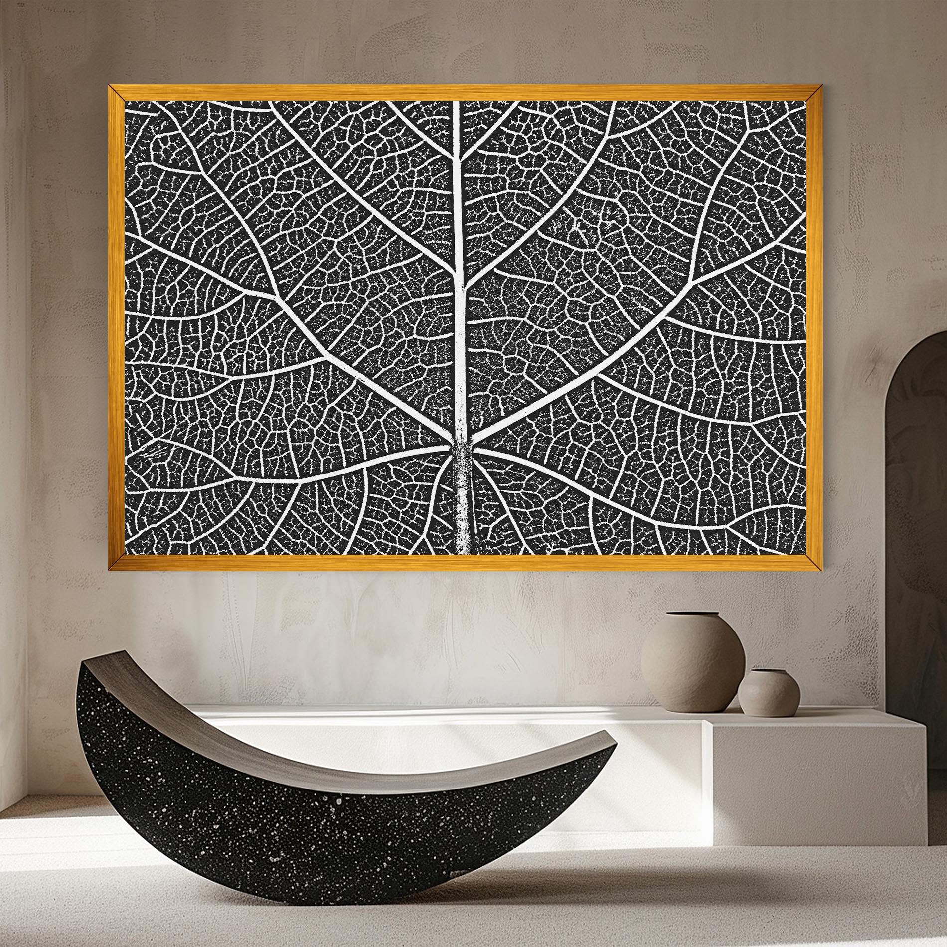 Vászonkép Close Grey Leaf mockup 8