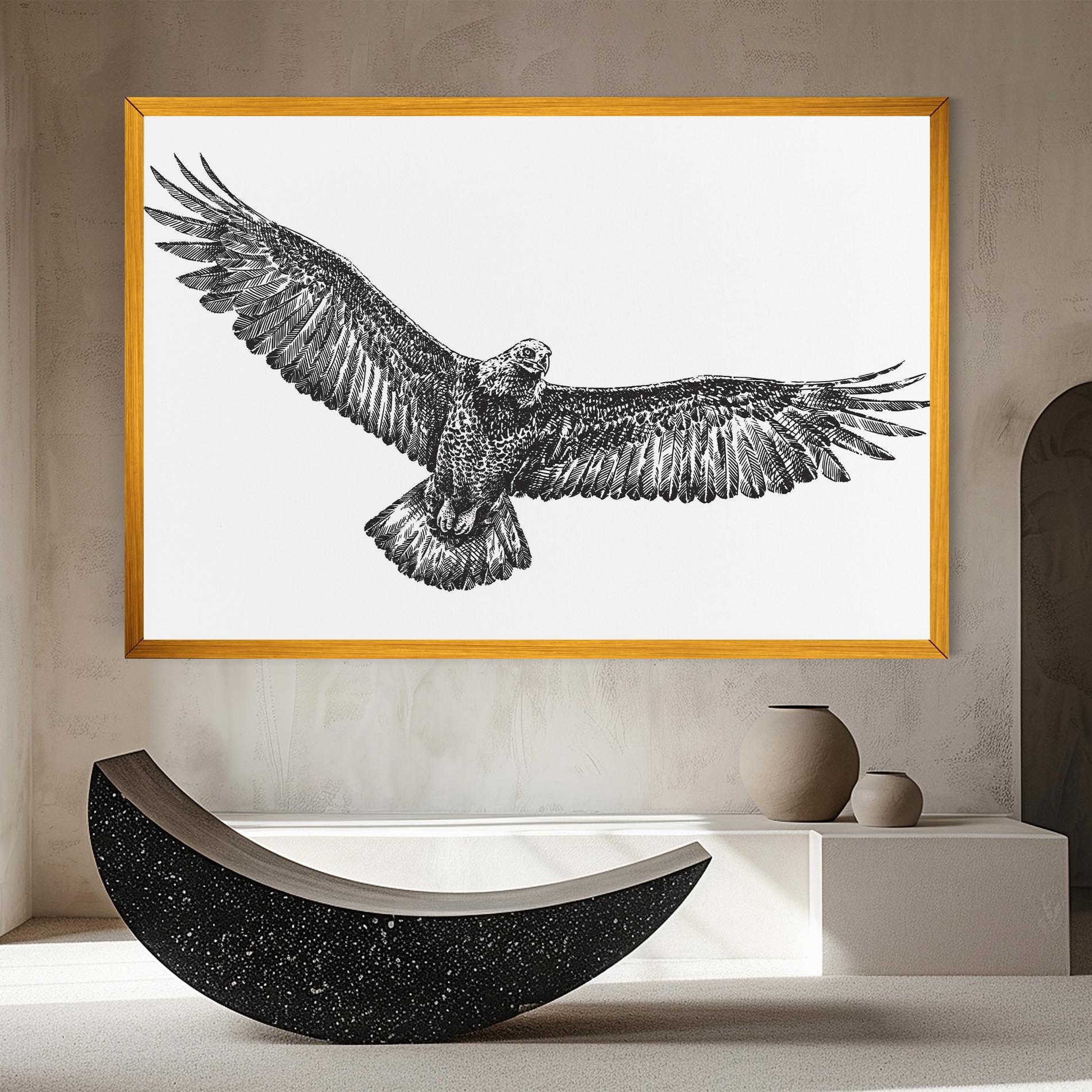 Vászonkép Eagle Art Line mockup 8