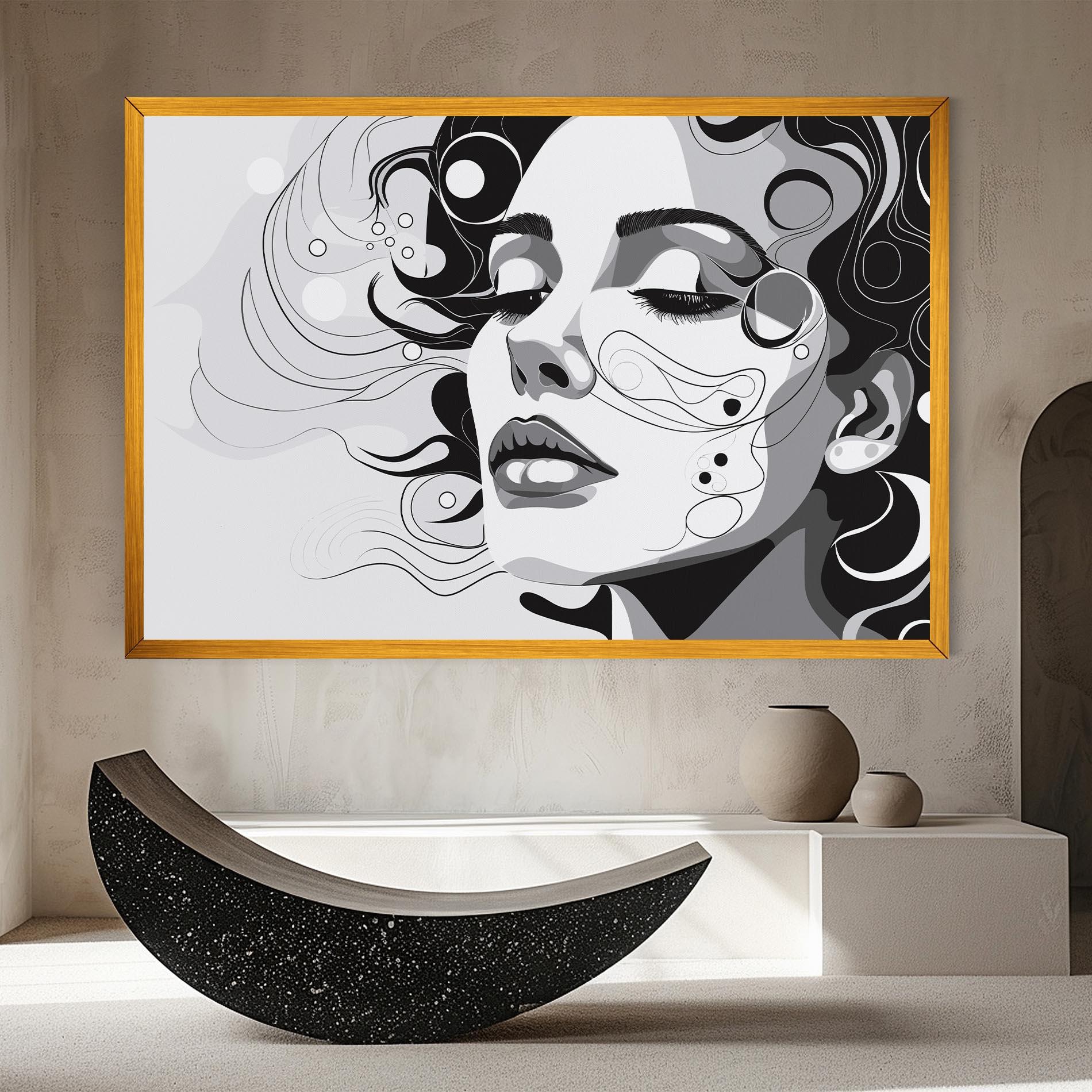 Vászonkép Grey Face Woman mockup 8