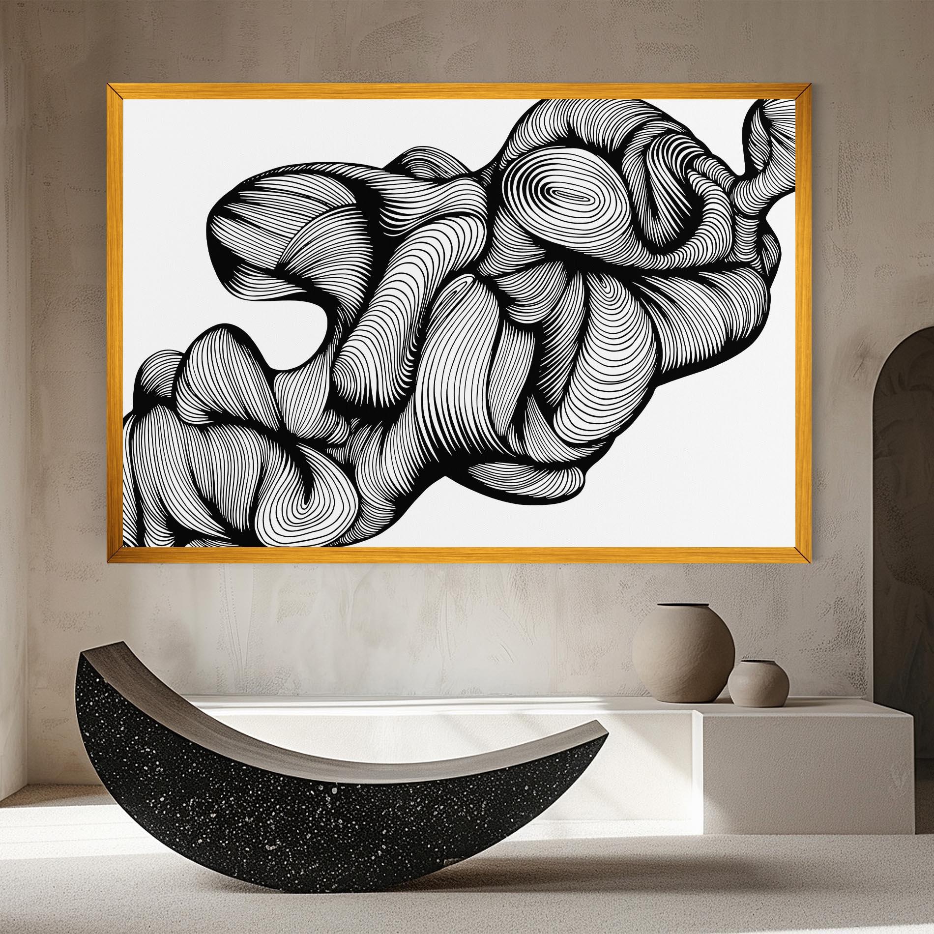 Vászonkép Monochrome Doodle mockup 8