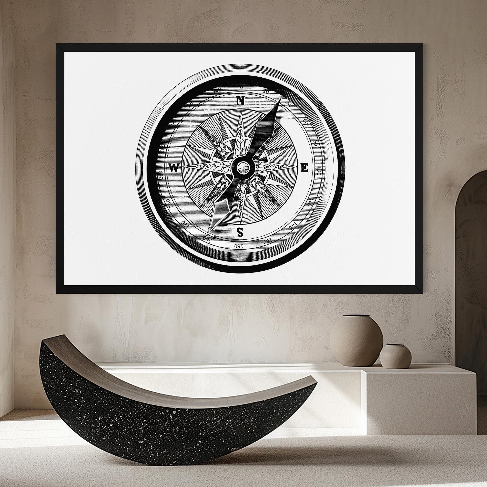 Vászonkép Black Compass mockup 8