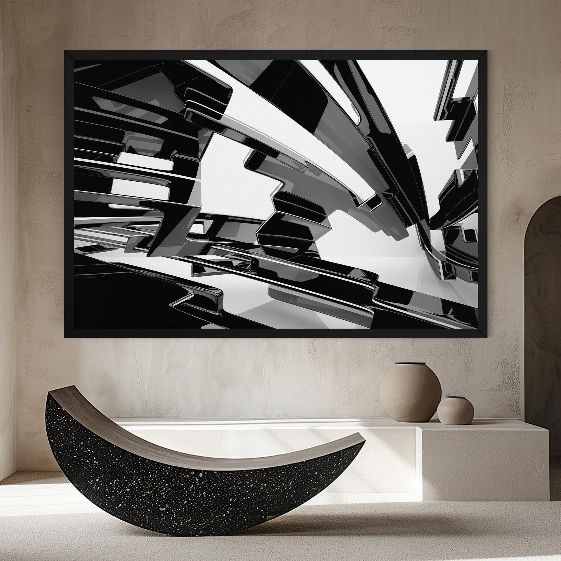 Vászonkép Glossy Sculpture mockup 8