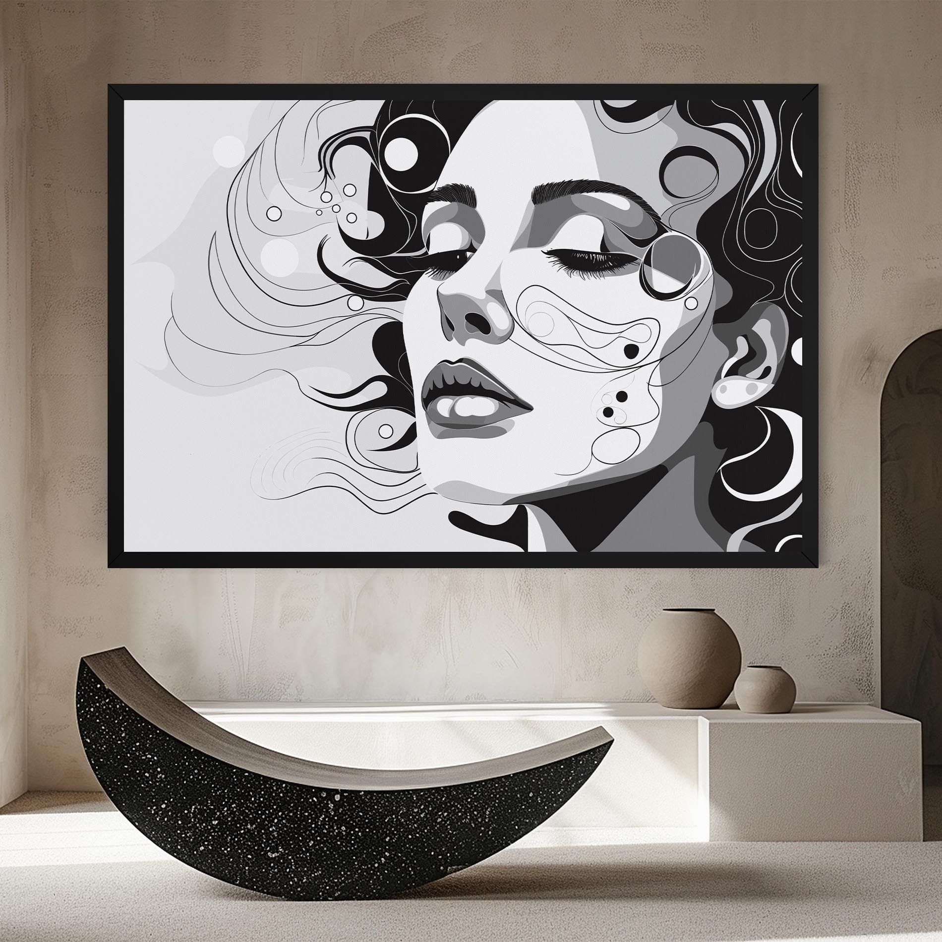 Grey Face Woman mockup 8