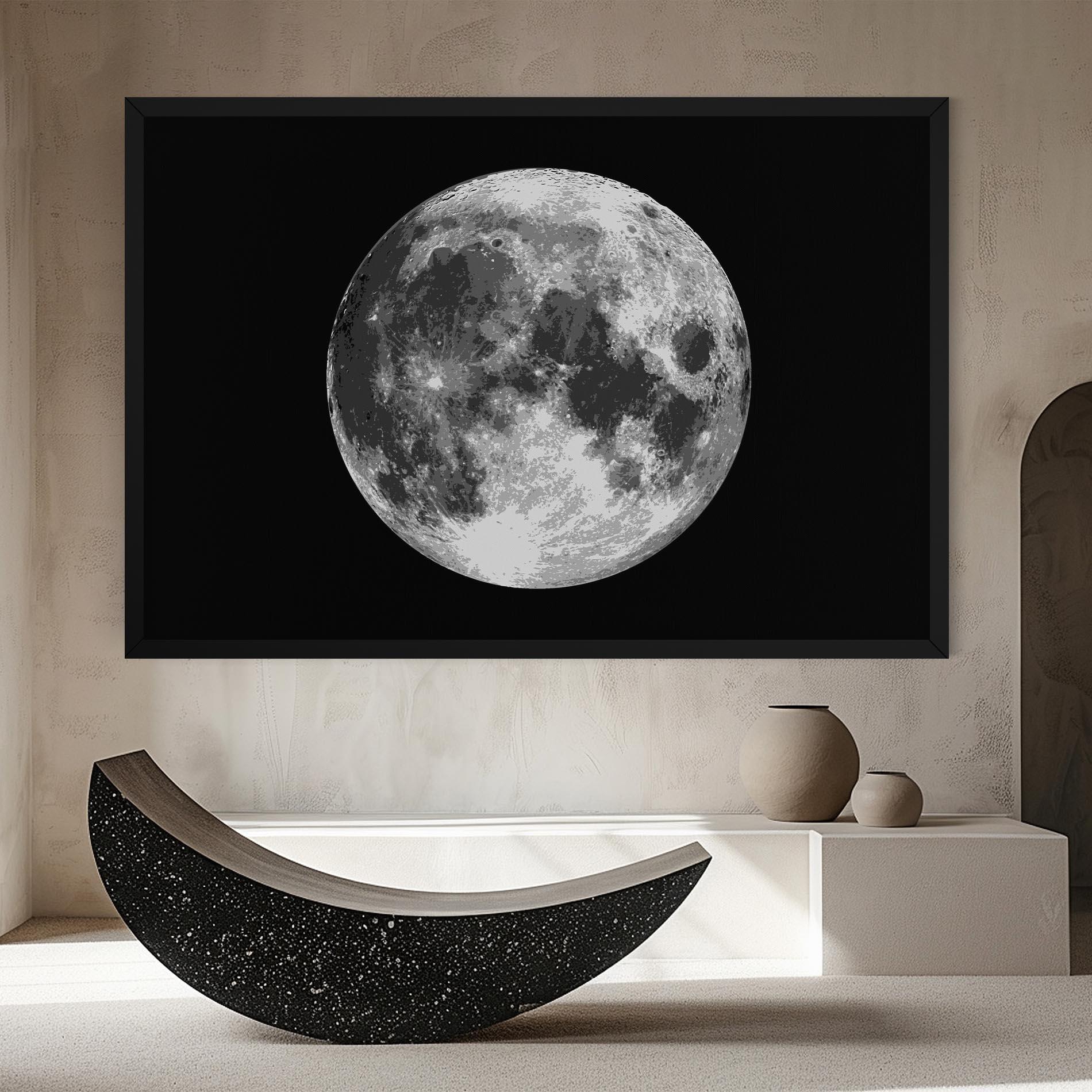 Vászonkép Grey Shiny Moon mockup 8
