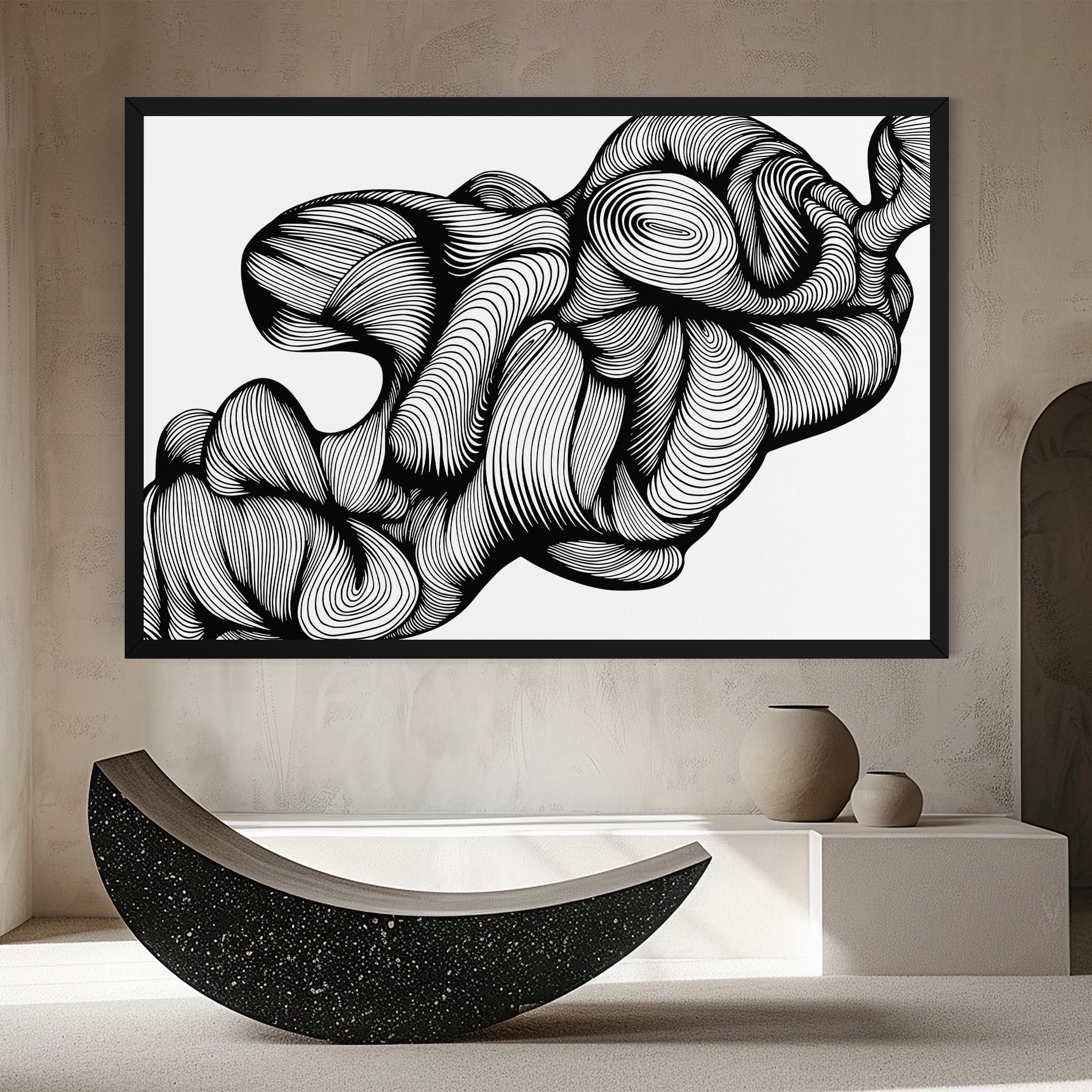 Vászonkép Monochrome Doodle mockup 8