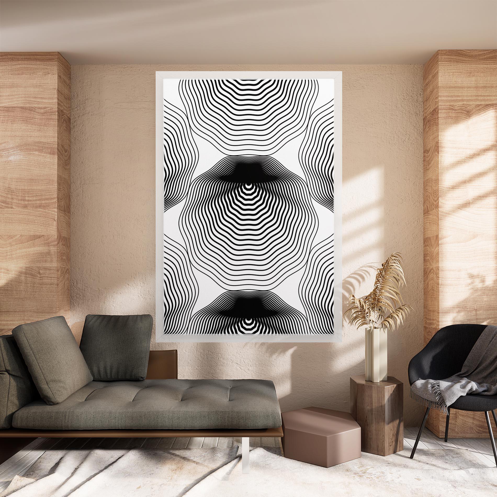 Vászonkép Black Line Art mockup 8