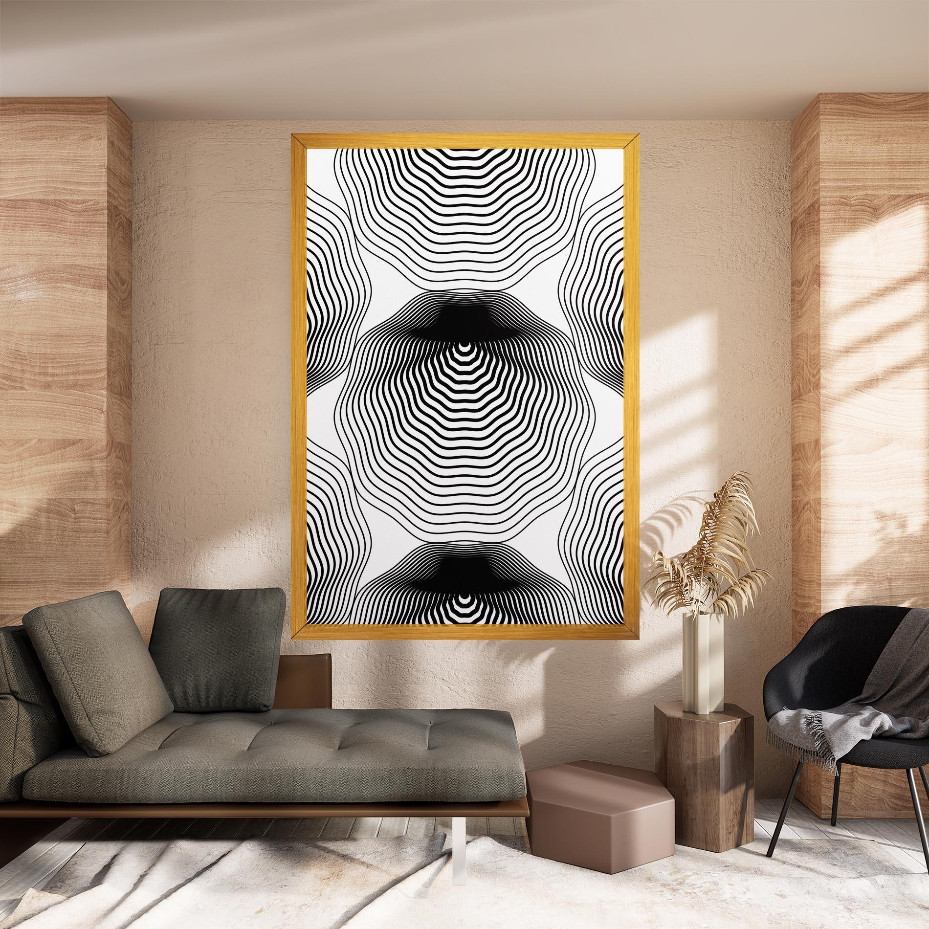 Vászonkép Black Line Art mockup 8