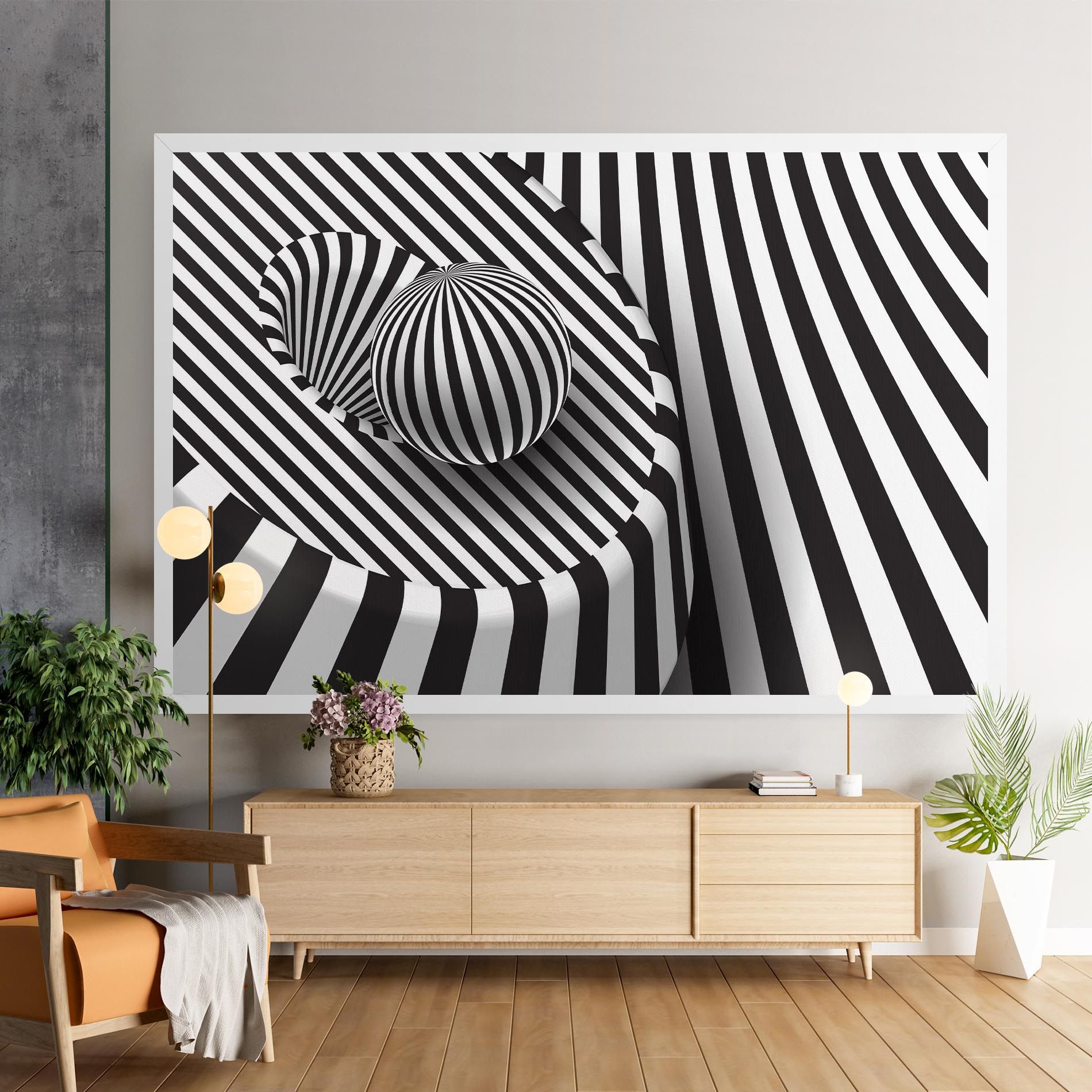 3d Ball Zebra mockup 9