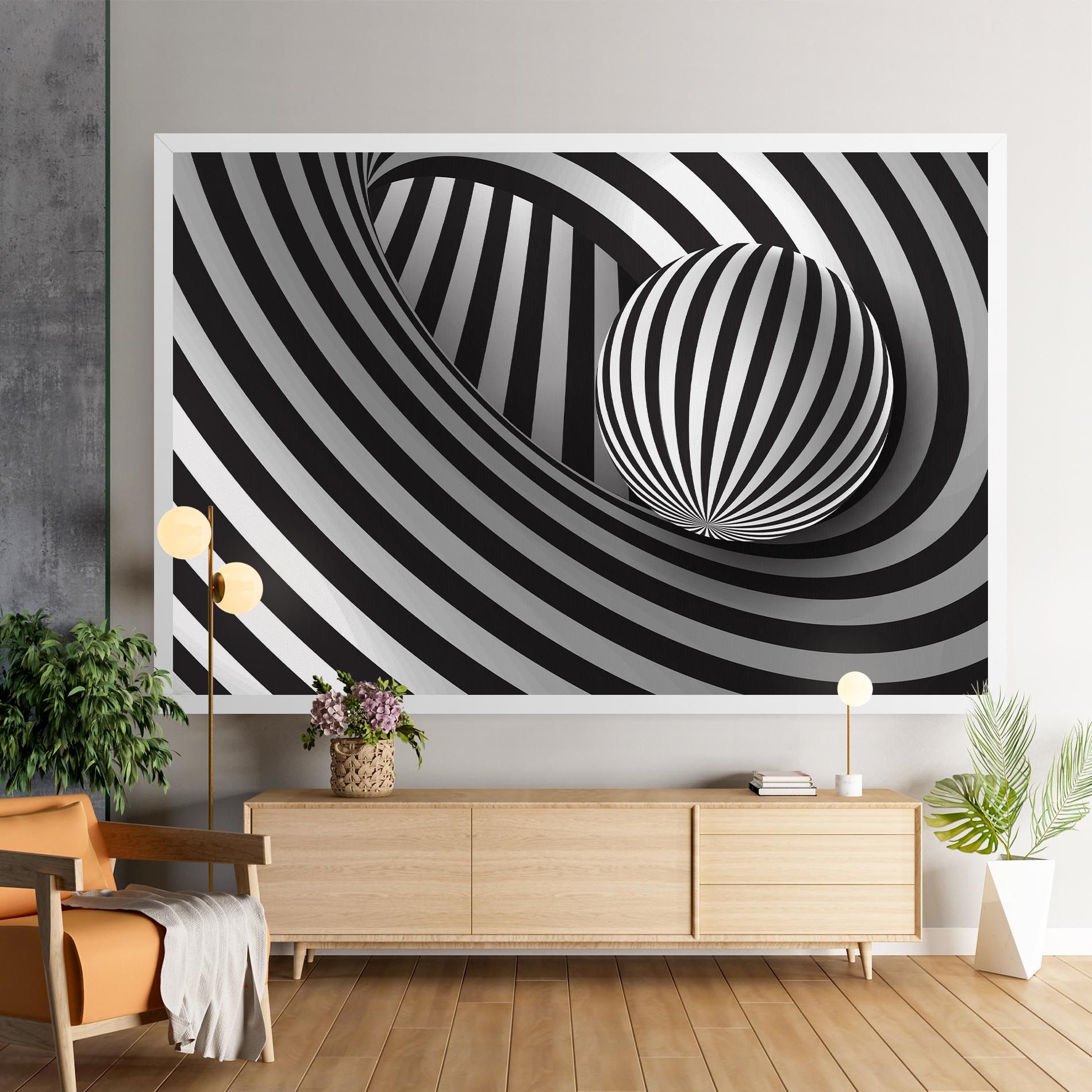 3d Zebra Ball mockup 9