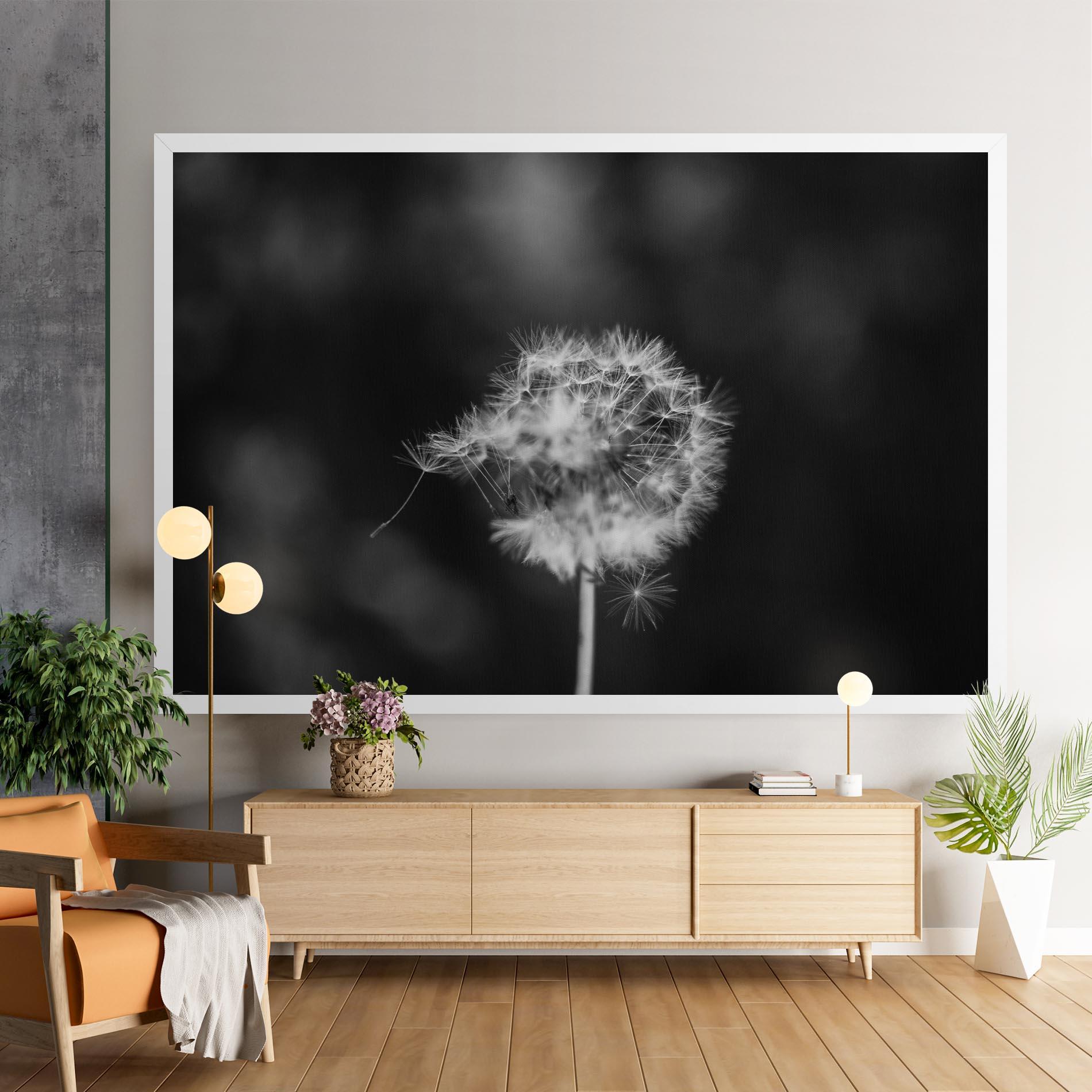 Vászonkép Grey Dandelion mockup 9