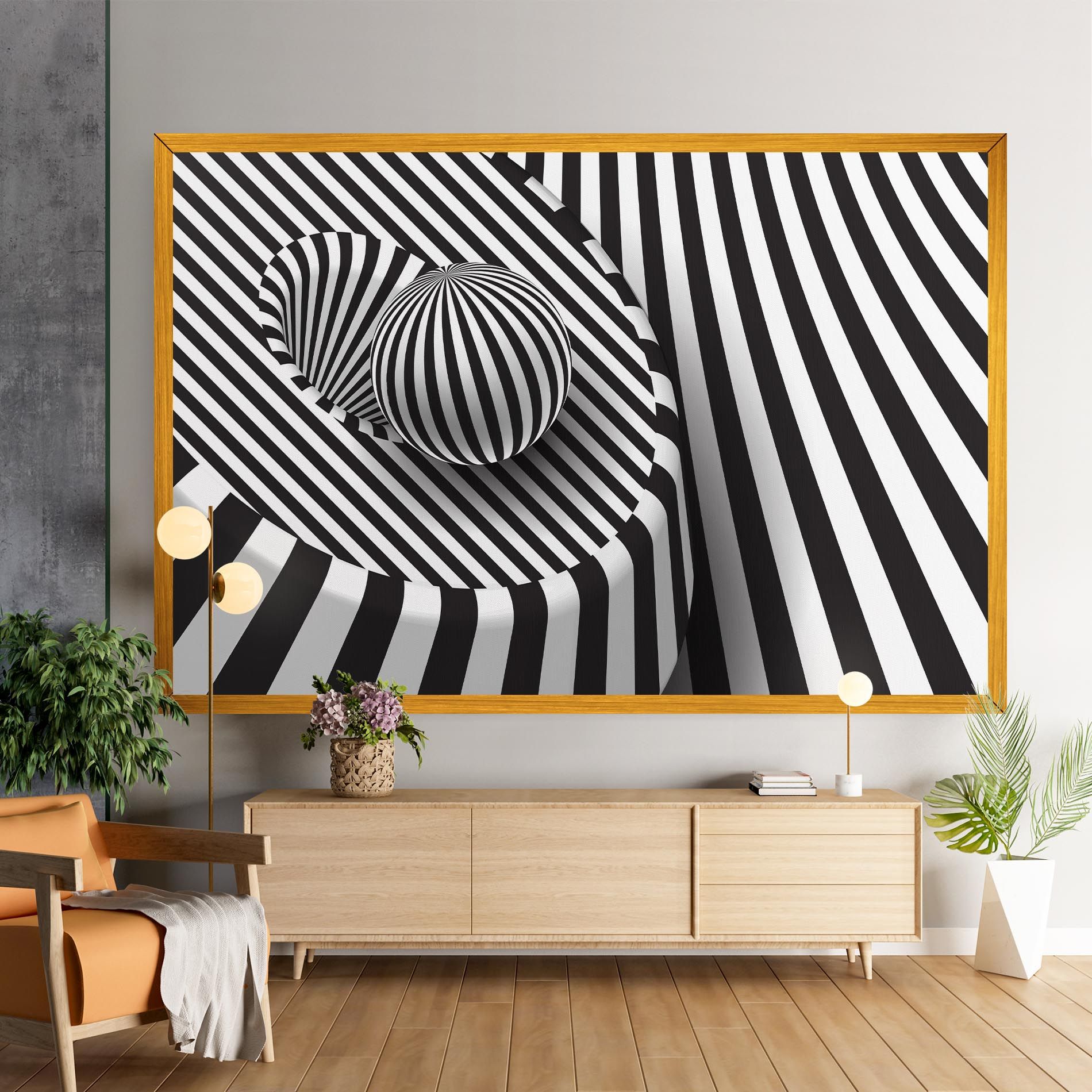 3d Ball Zebra mockup 9
