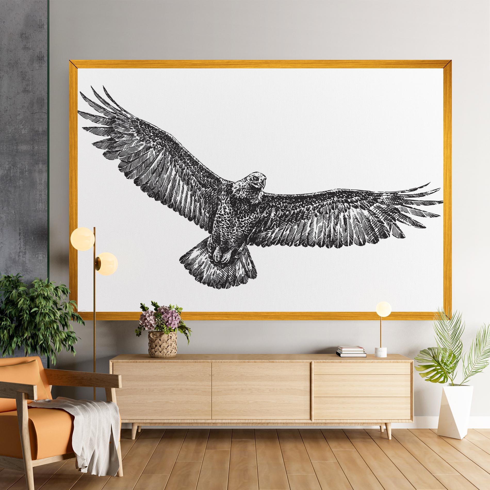 Vászonkép Eagle Art Line mockup 9