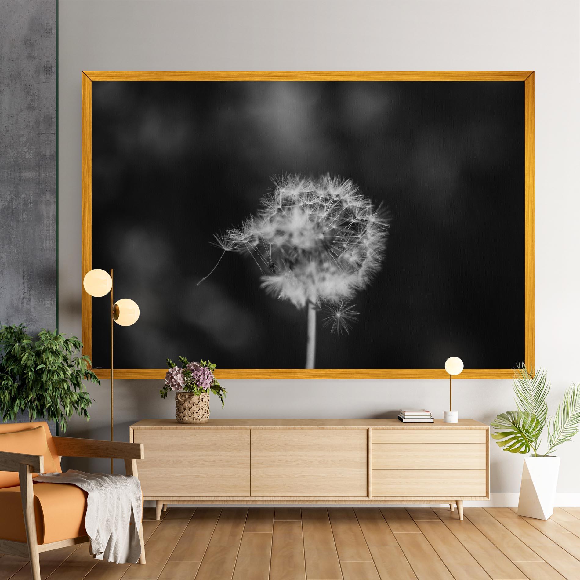 Vászonkép Grey Dandelion mockup 9